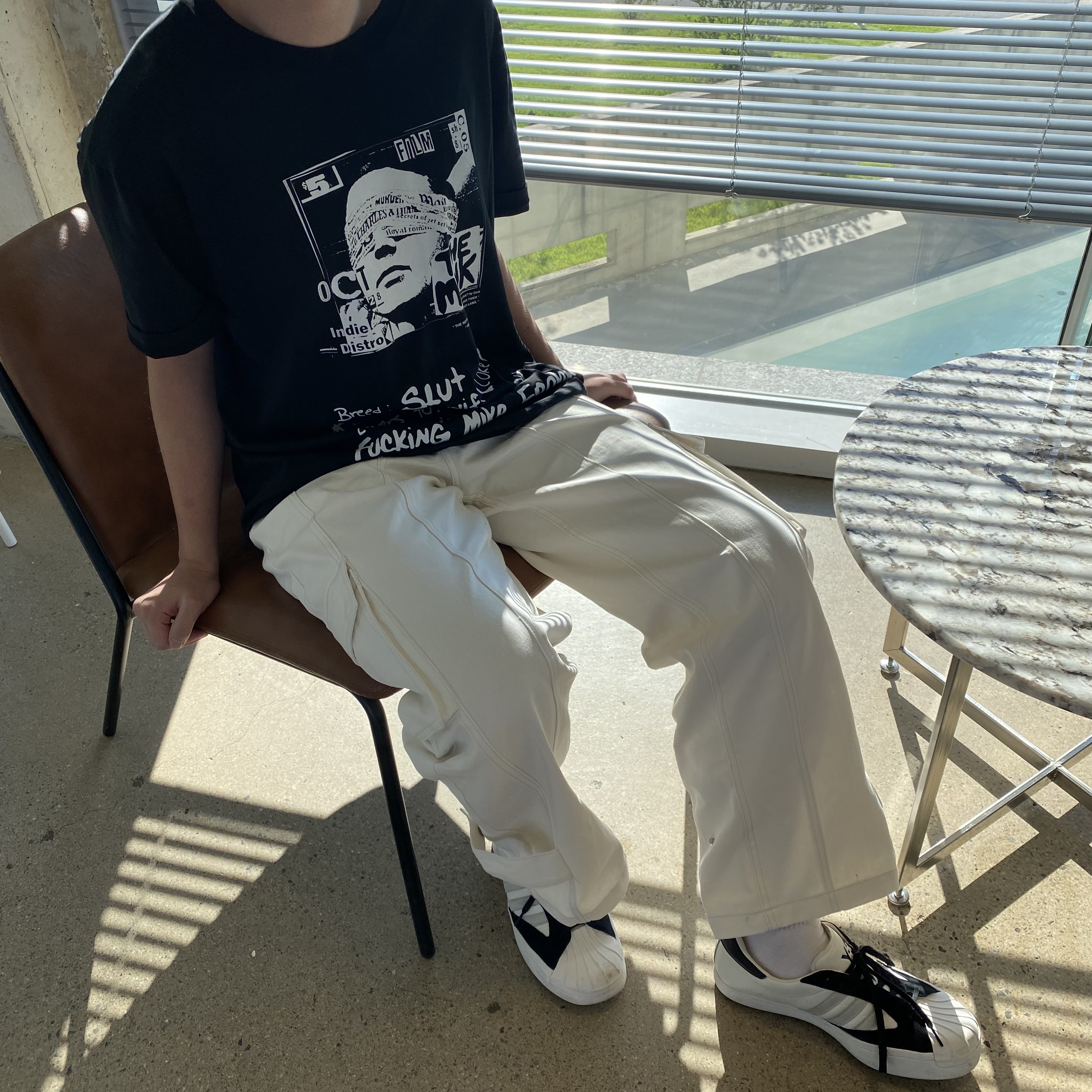 Y-3 Yohji Star White 착용 스타일