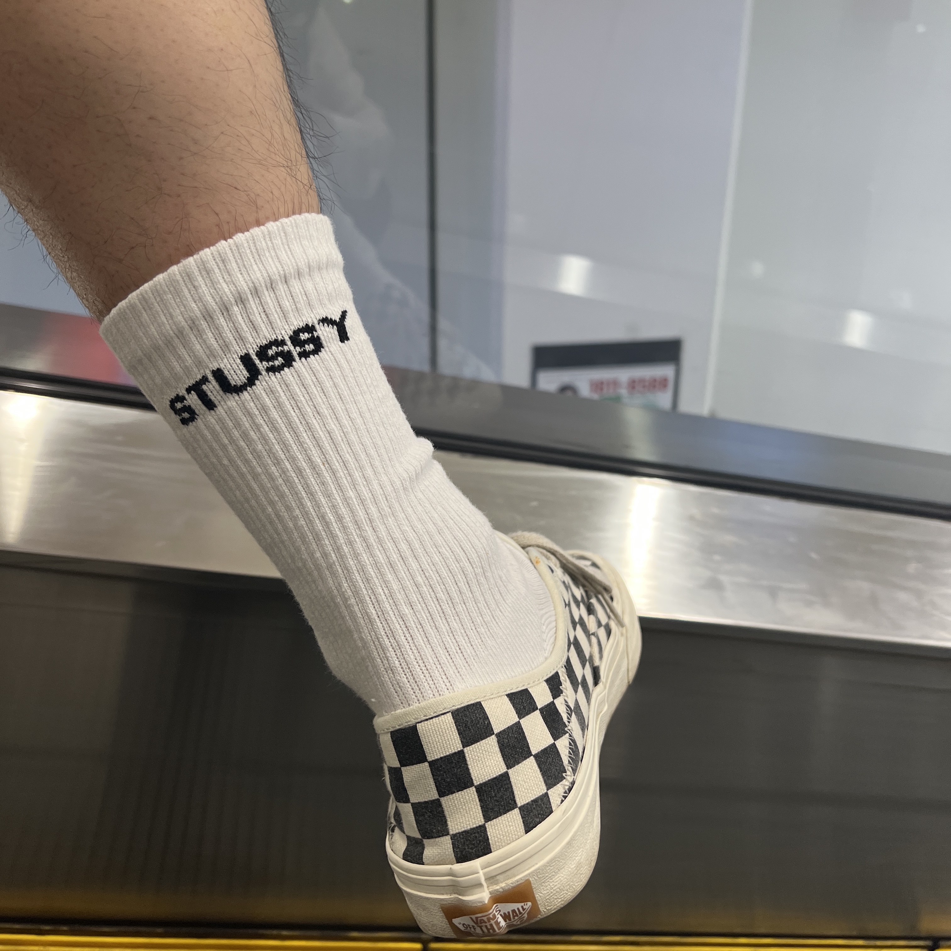 Nike x Stussy NRG Crew Socks White Black 착용 스타일