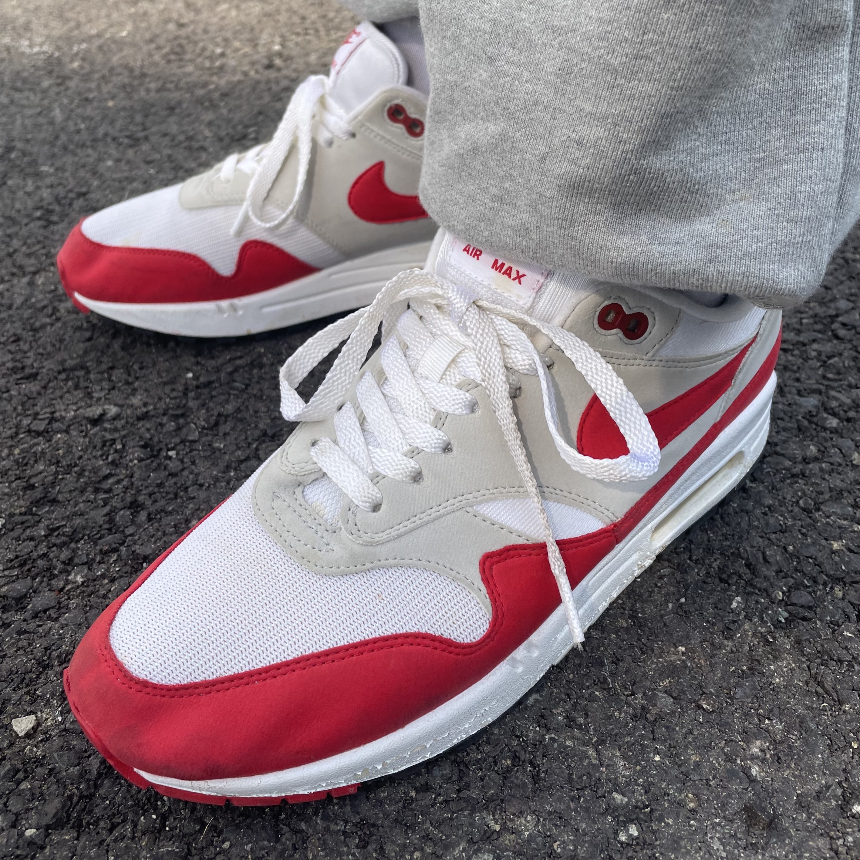 Nike Air Max 1 Anniversary Red (2017/2018 Restock Pair) 착용 스타일