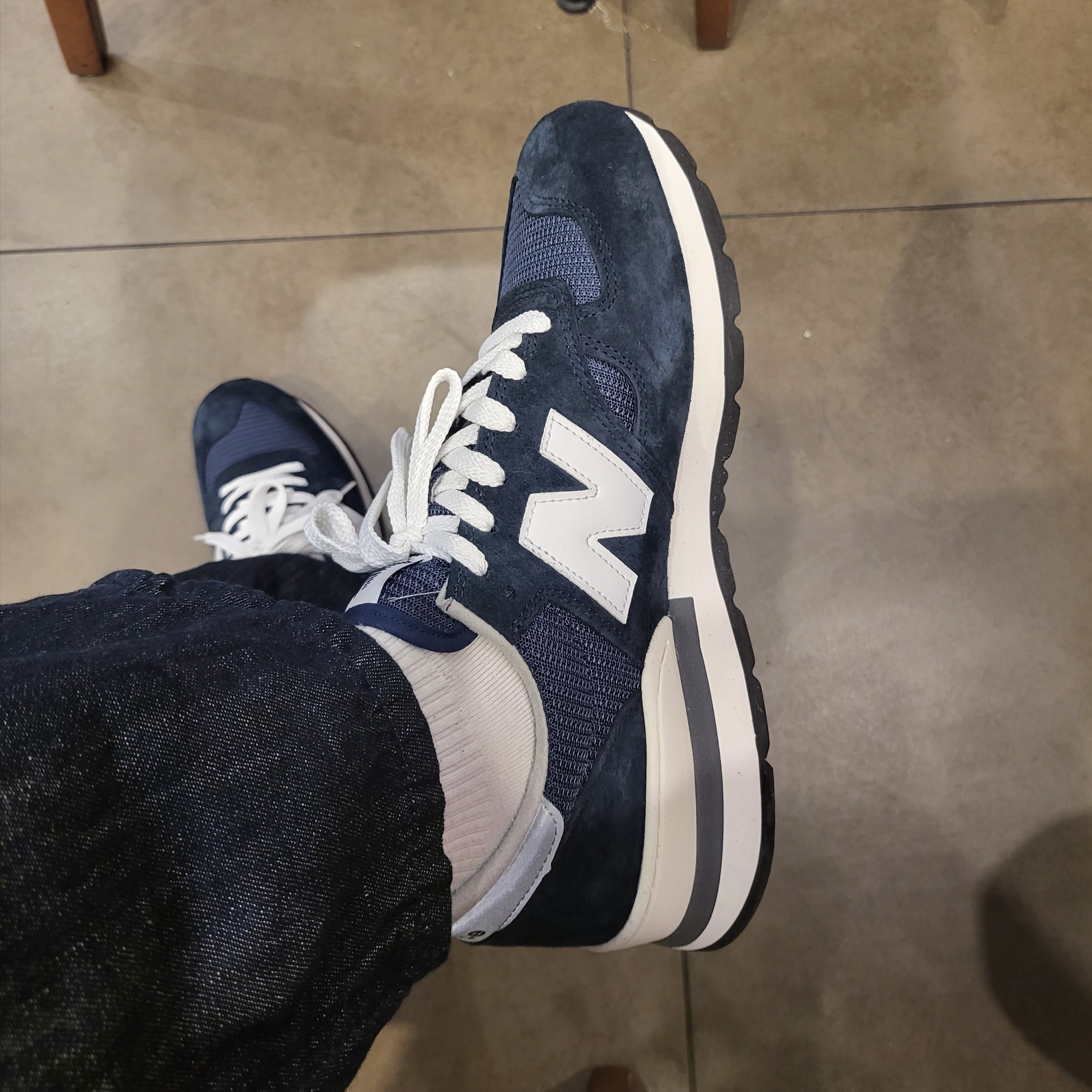 New Balance 990v1 Made in USA Navy 착용 스타일