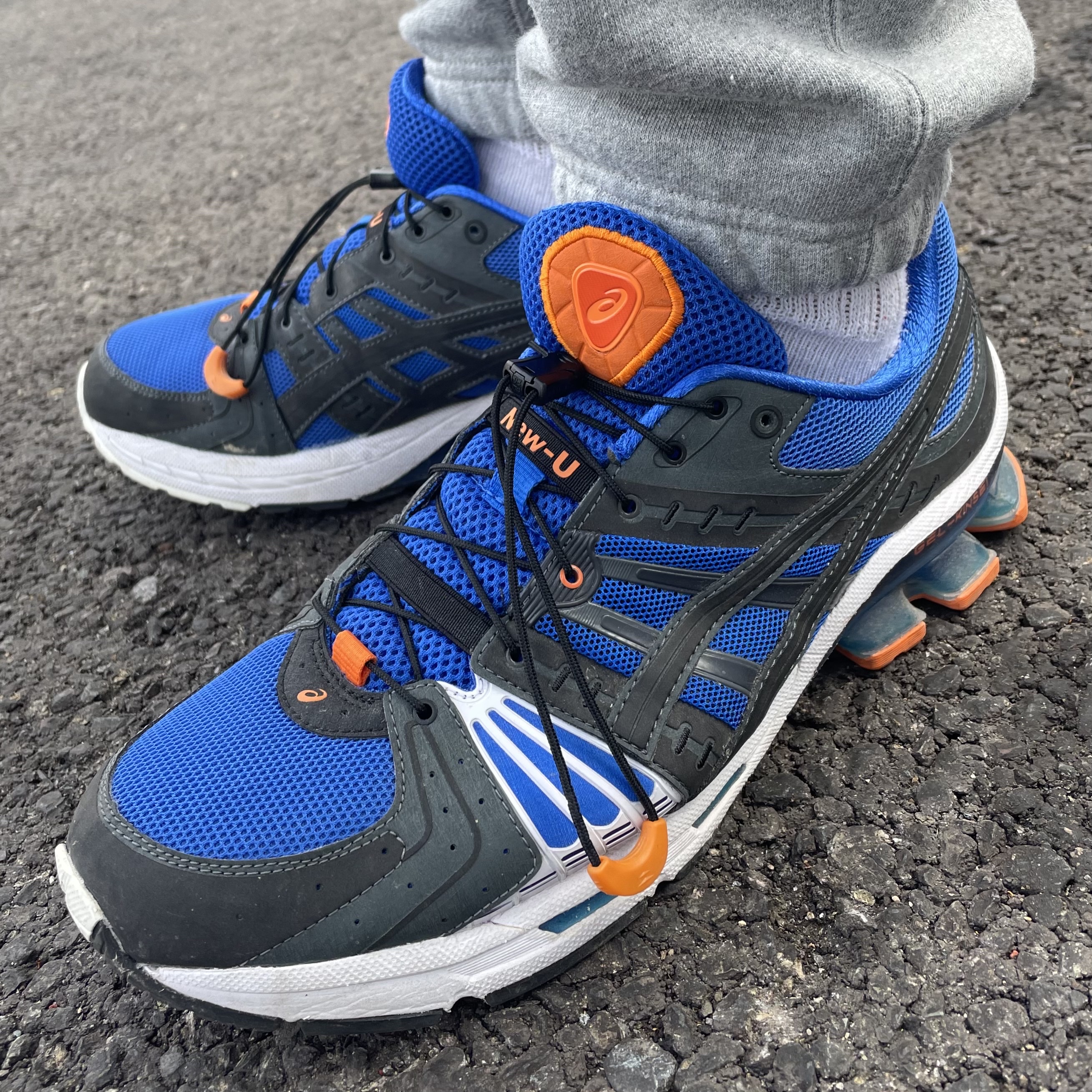 Asics x Affix Works Gel-Kinsei OG Illusion Blue 착용 스타일