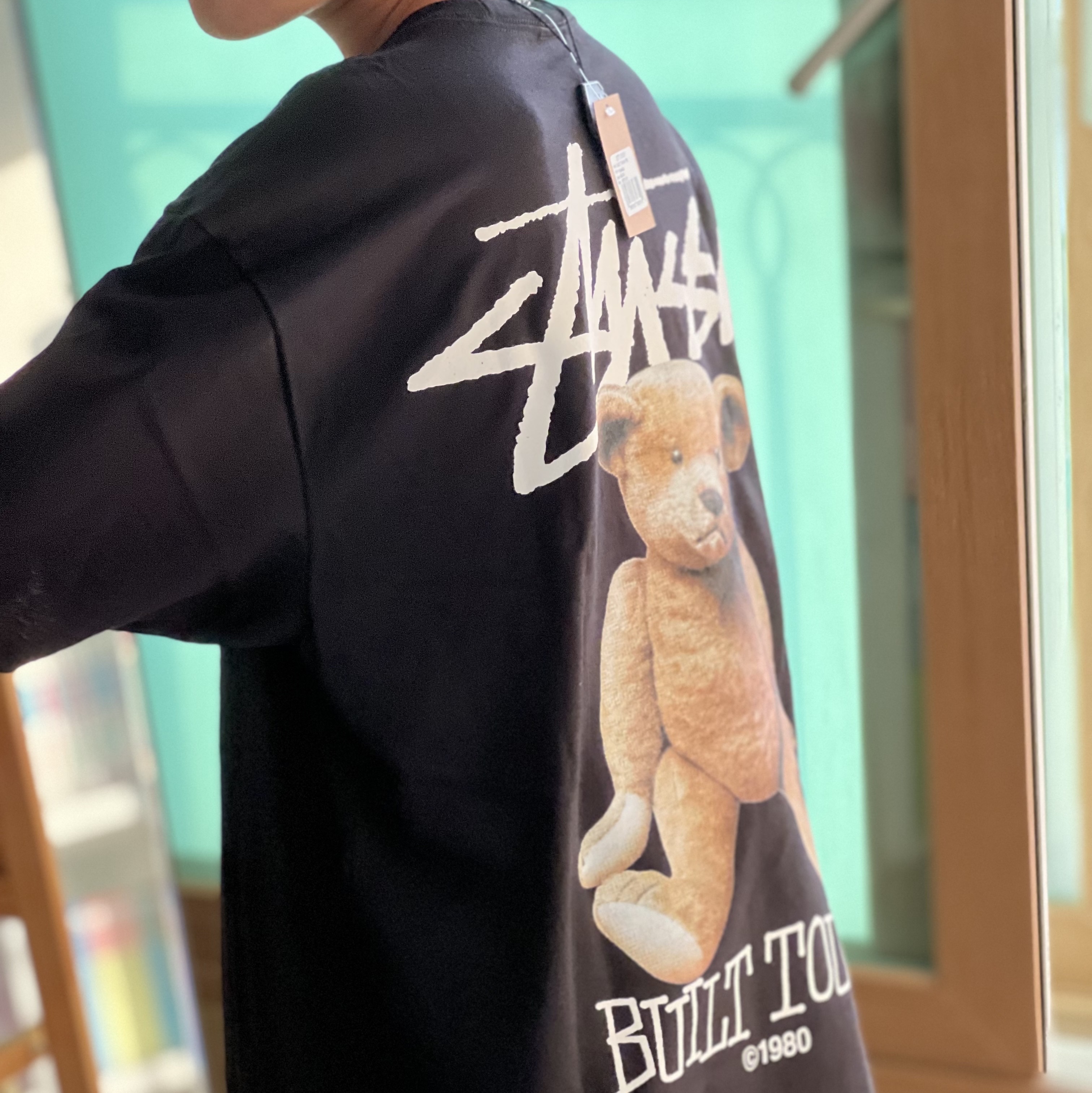 Stussy Built Tough T-Shirt Black 착용 스타일 - 3