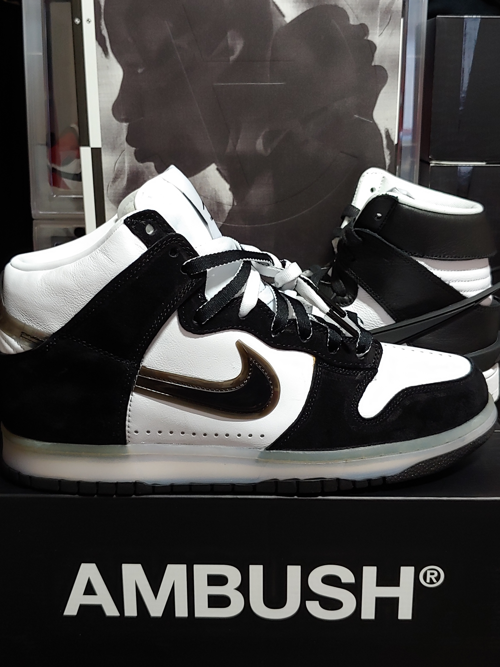 Nike x Ambush Dunk High Black, Nike x Slam Jam Dunk High SP Clear Black 착용 스타일 - 2