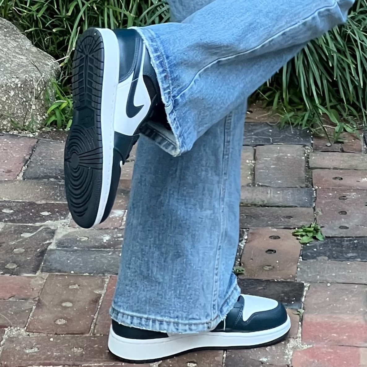 Jordan 1 Mid Dark Teal, (GS) Jordan 1 Mid Dark Teal 착용 스타일 - 3