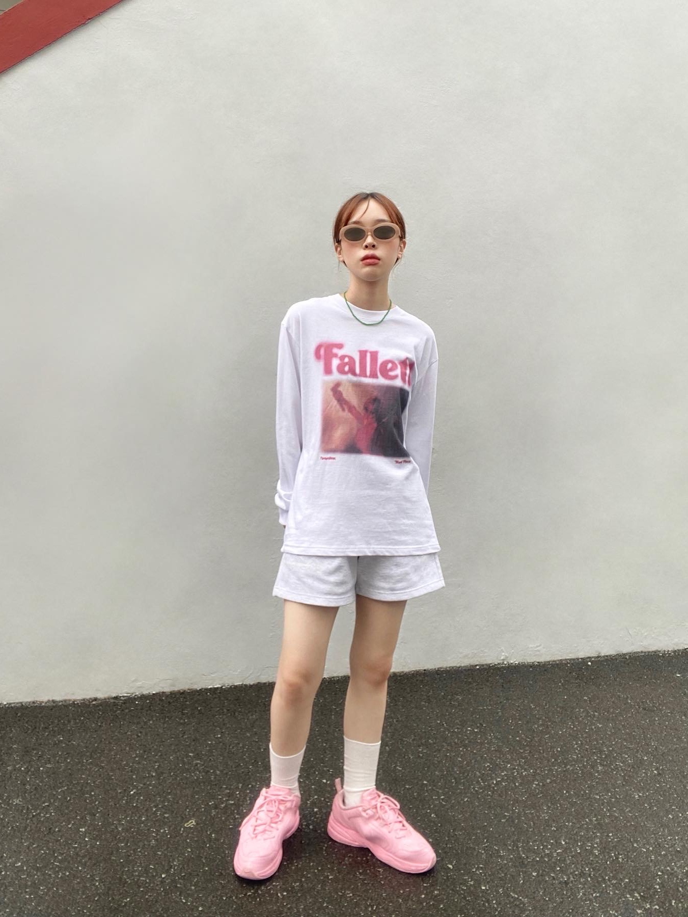 Nike x Martine Rose Air Monarch IV Pink 착용 스타일