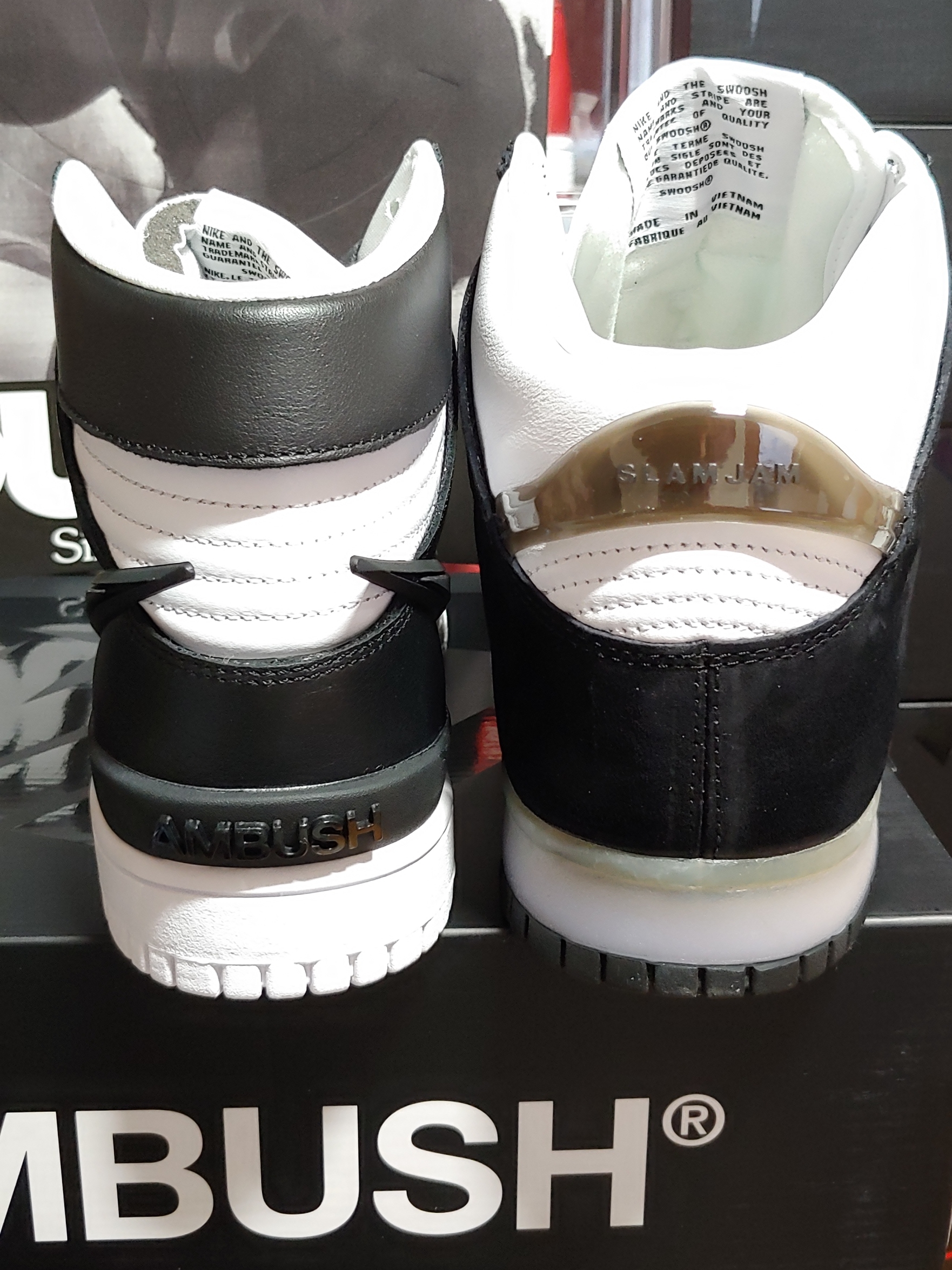 Nike x Ambush Dunk High Black, Nike x Slam Jam Dunk High SP Clear Black 착용 스타일 - 4