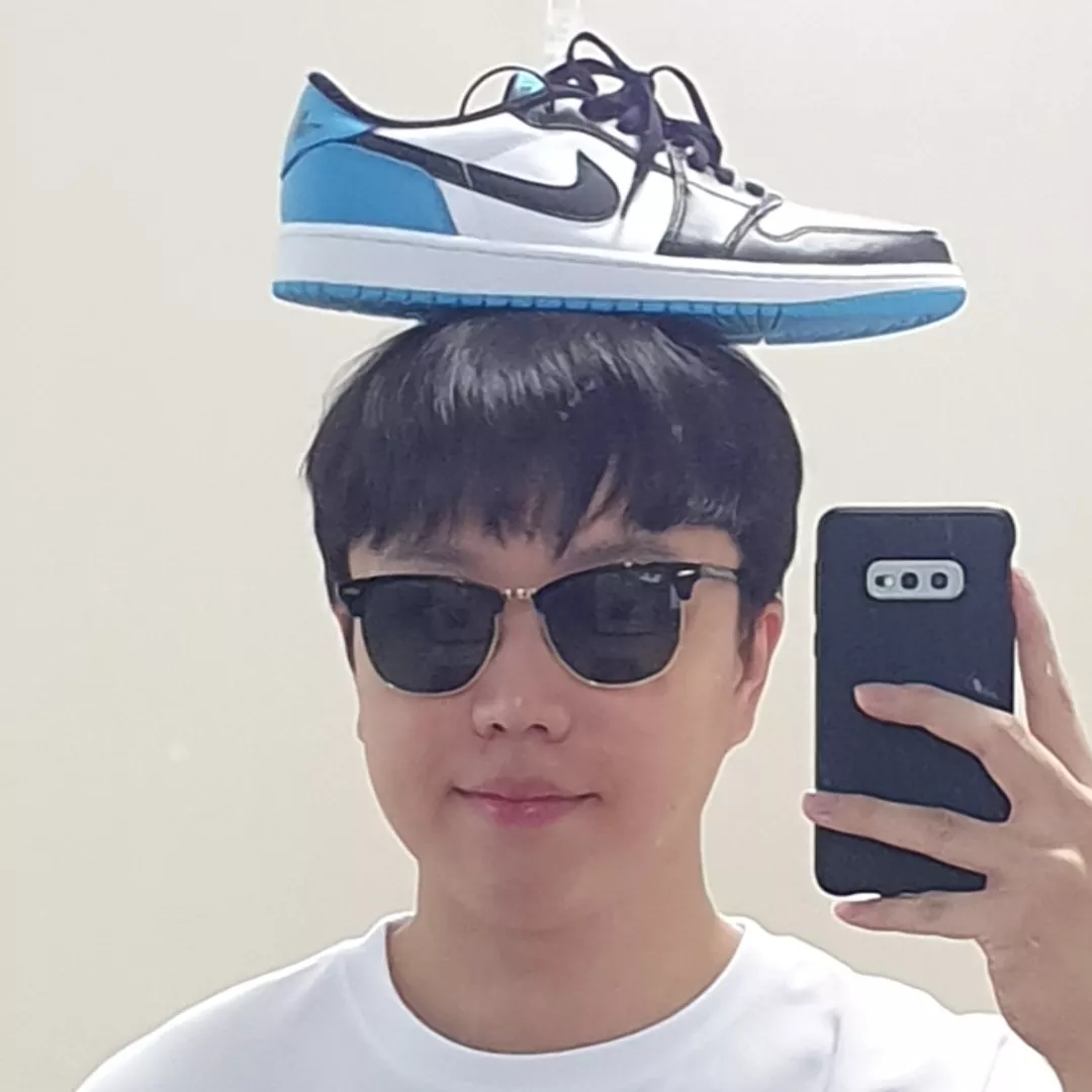 Jordan 1 Retro Low OG Black and Dark Powder Blue, IAB Studio T-Shirt White Navy - 22FW 착용 스타일 - 1