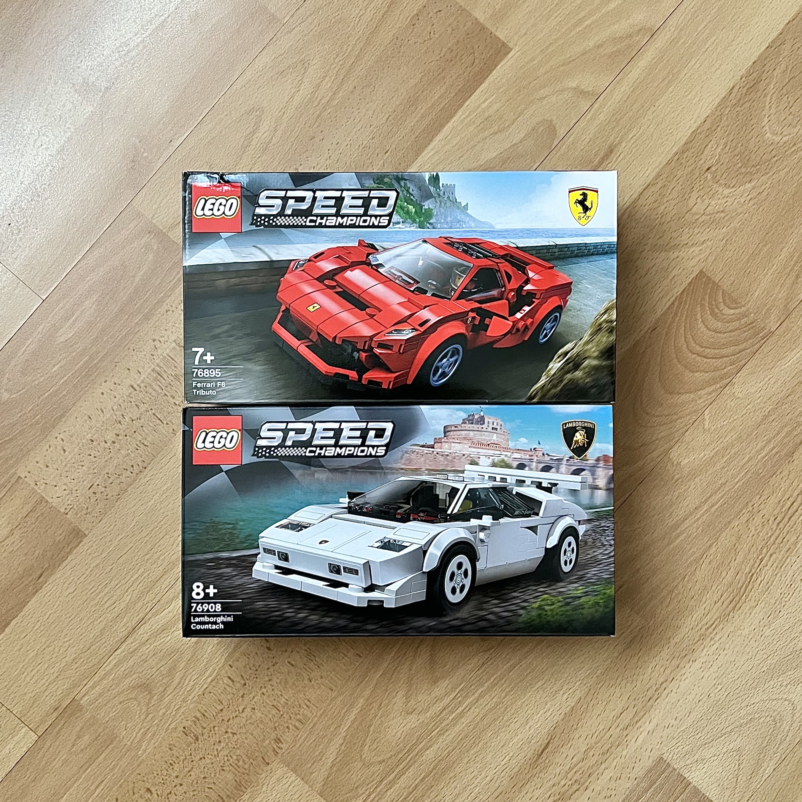 Lego Ferrari F8 Tributo, Lego Lamborghini Countach 착용 스타일
