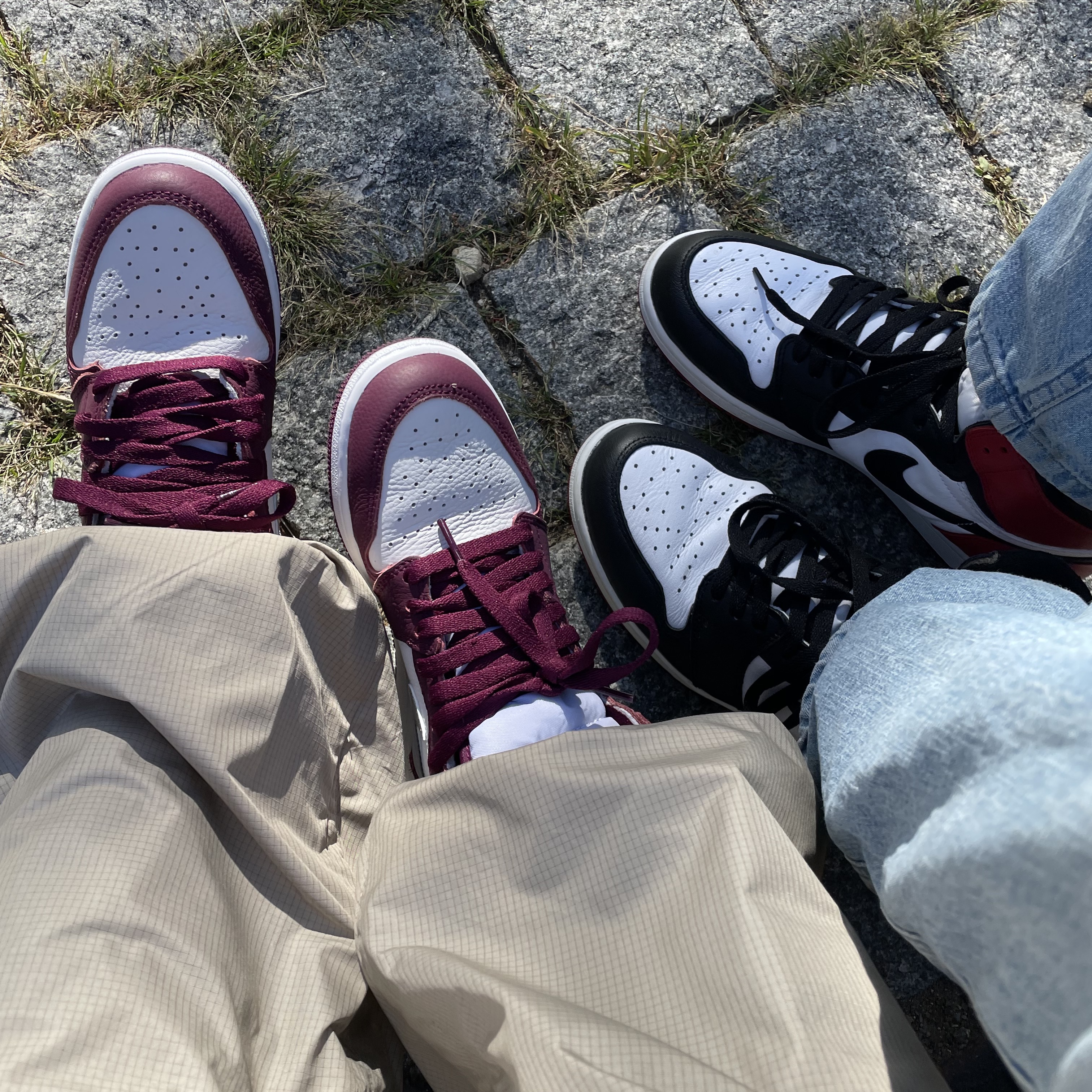 Jordan 1 Retro High OG Bordeaux, Jordan 1 Retro High OG Black Toe 2016 착용 스타일 - 4