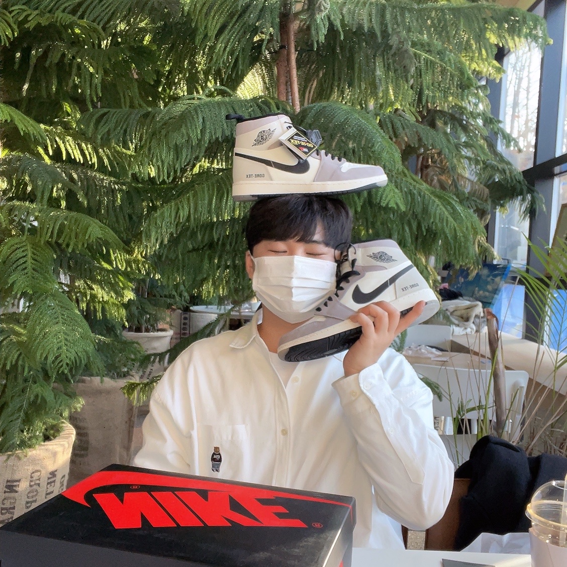 Jordan 1 Element Gore-Tex Sail 착용 스타일 - 2