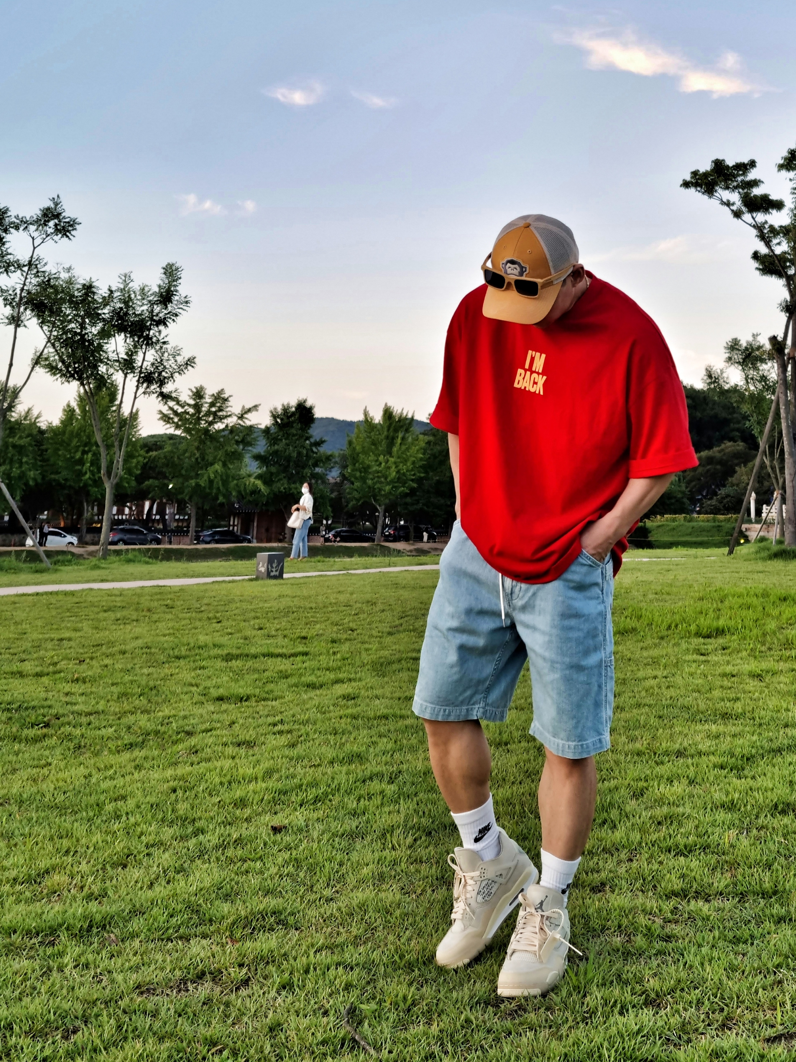 (W) Jordan 4 x Off-White Retro SP Sail 착용 스타일 - 2