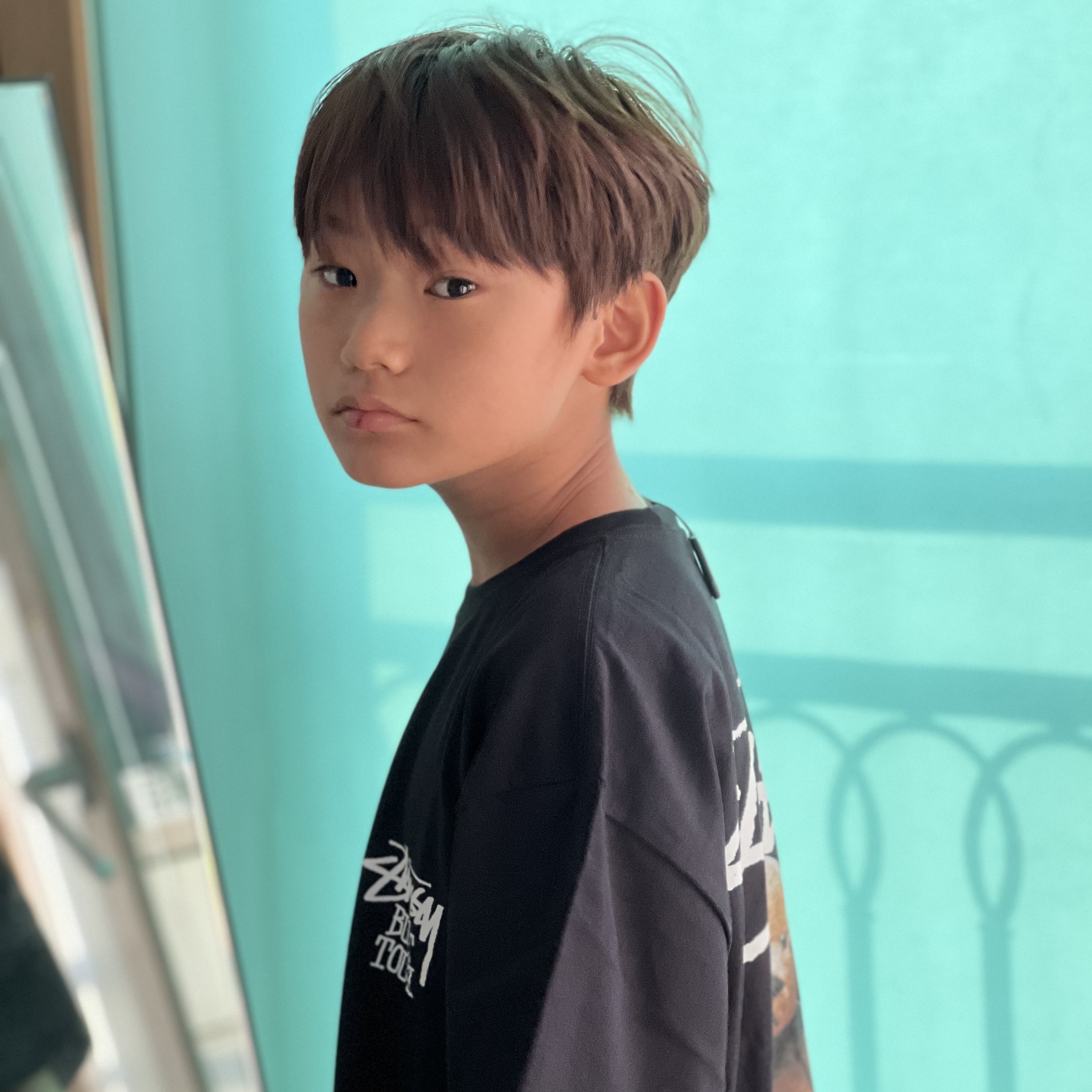 Stussy Built Tough T-Shirt Black 착용 스타일 - 1