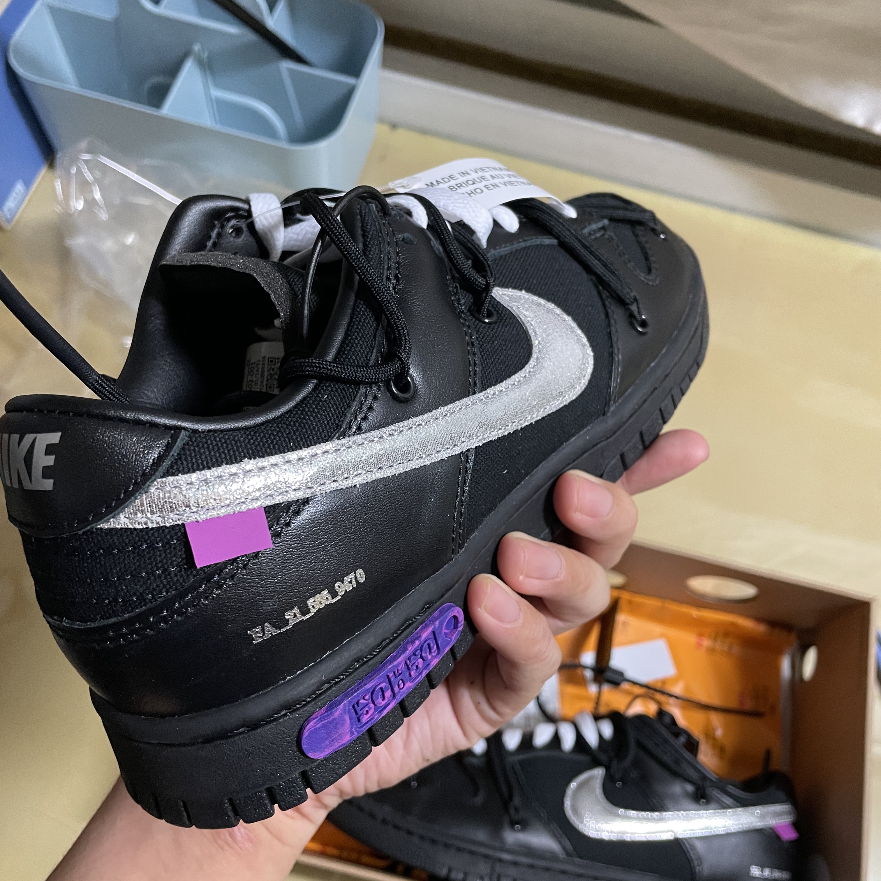 Nike x Off-White Dunk Low The 50 - Lot 50 착용 스타일 - 3