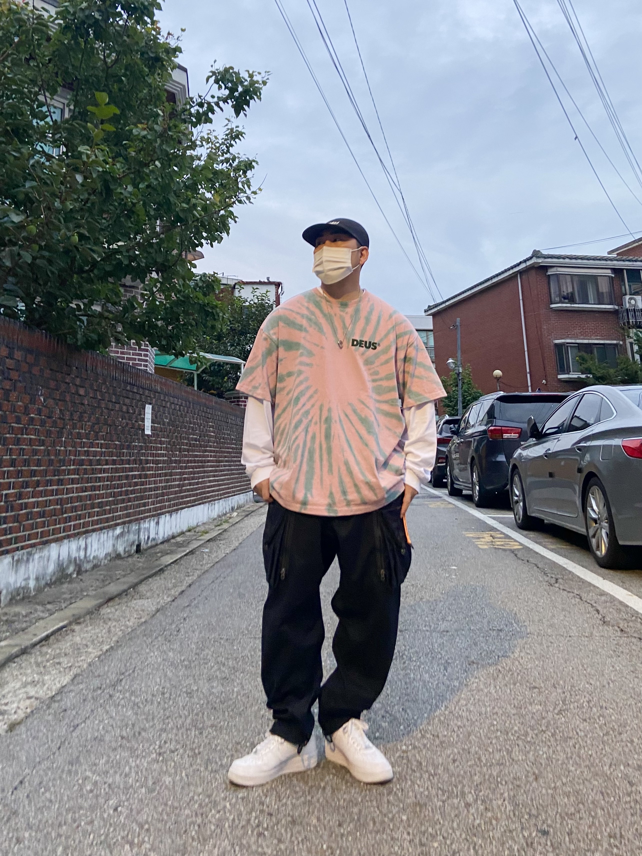 Nike Air Force 1 '07 Low White, Nike ACG Cargo Pants Black 착용 스타일