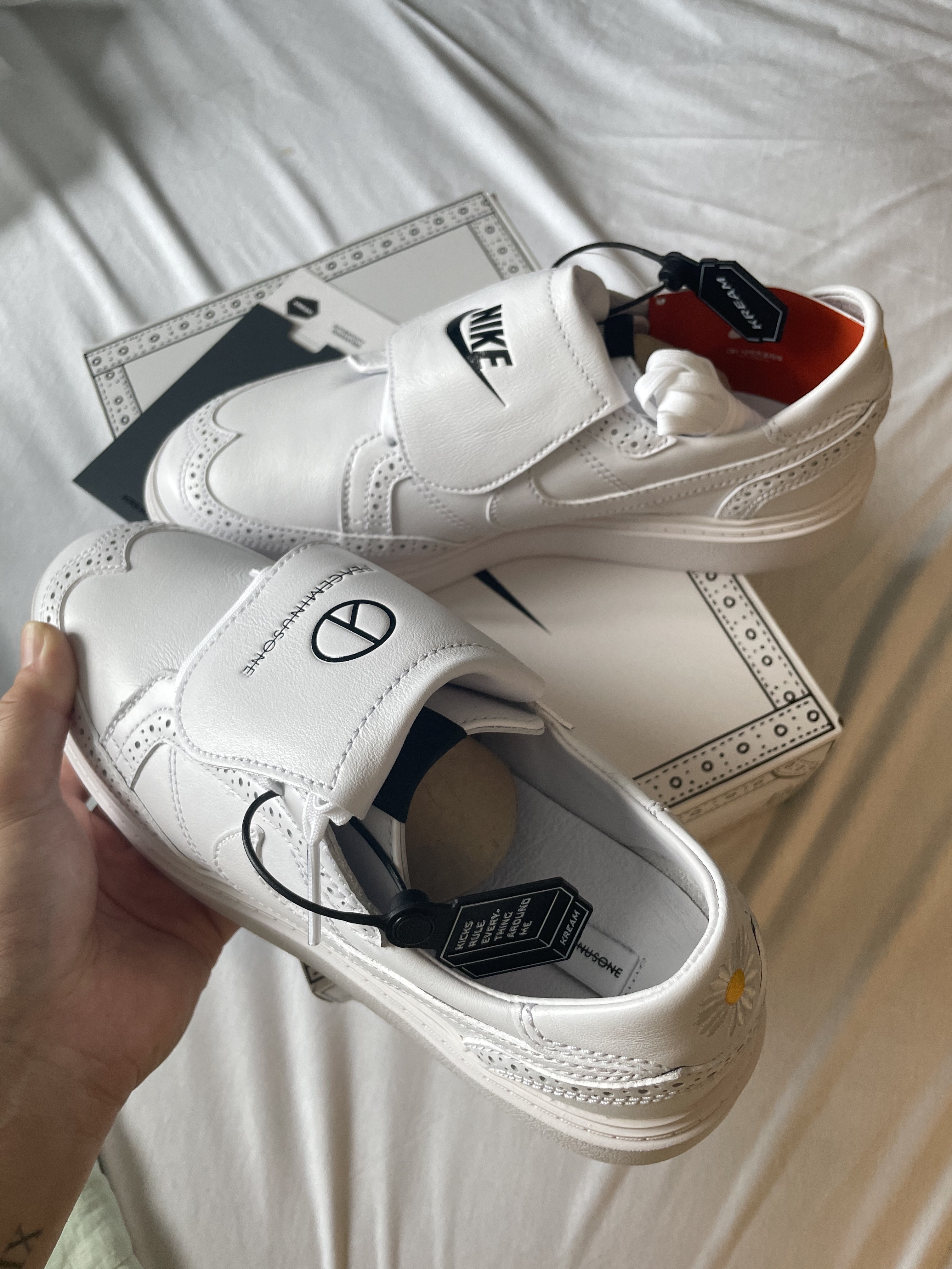 Nike x Peaceminusone Kwondo1 White 착용 스타일