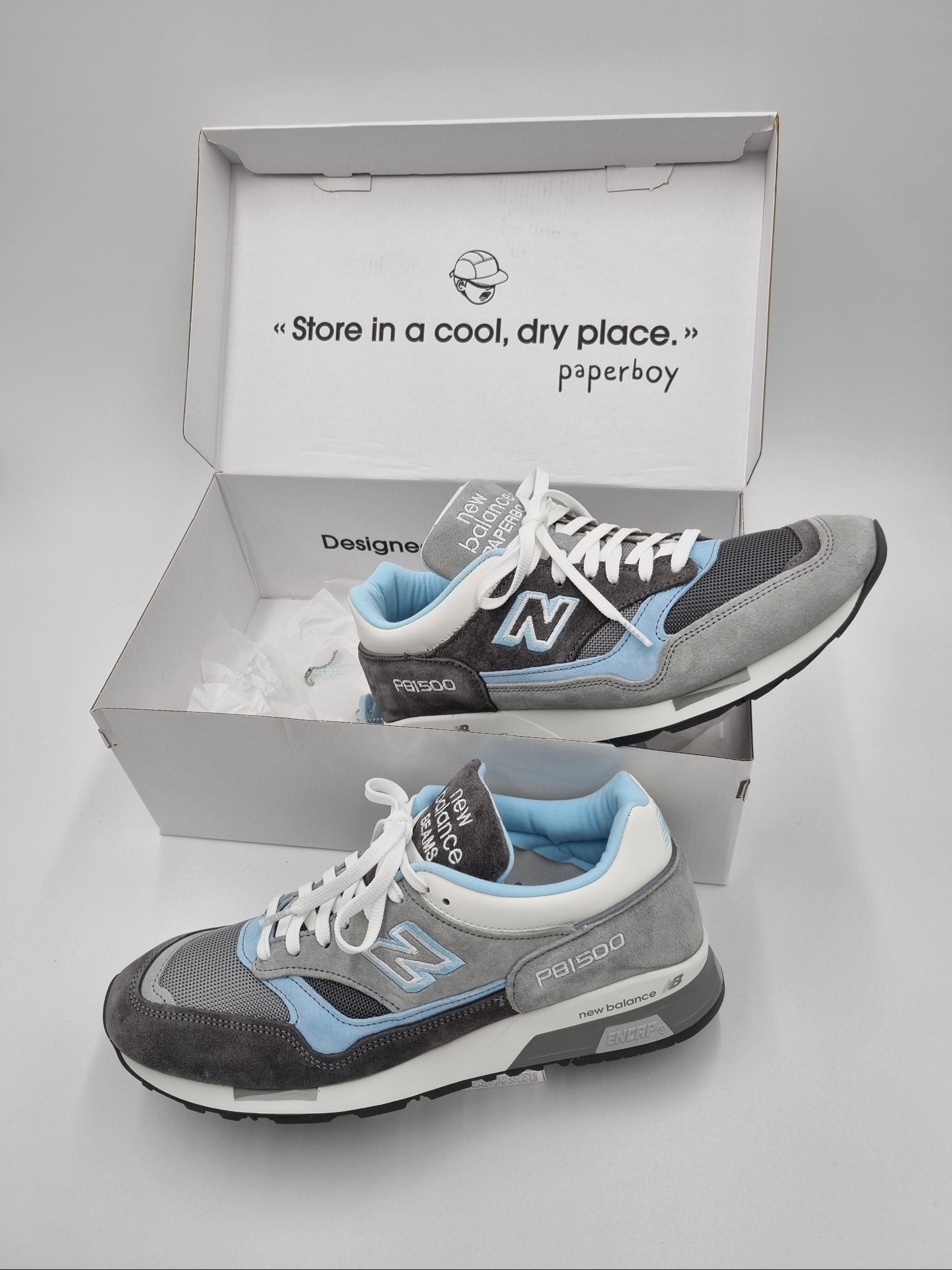 New Balance x Paperboy Paris x Beams 1500 Made in UK Ice Boy 착용 스타일