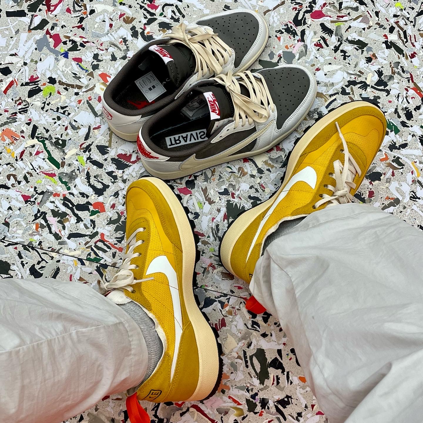 Nike x Tom Sachs General Purpose Shoe Archive, Jordan 1 x Travis Scott Retro Low OG SP Sail and Ridgerock 착용 스타일 - 2