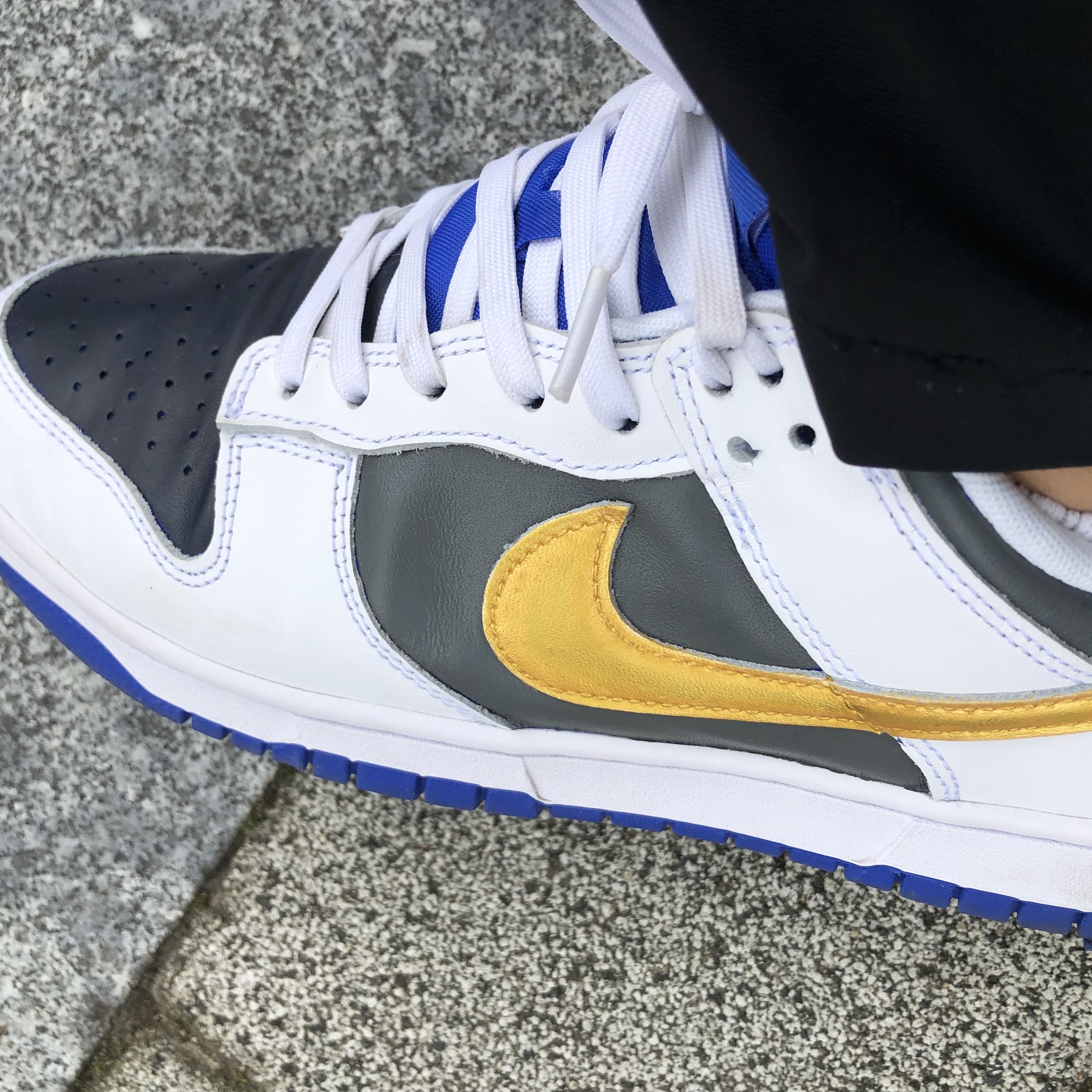 Nike Dunk Low Retro Racer Blue and White 착용 스타일
