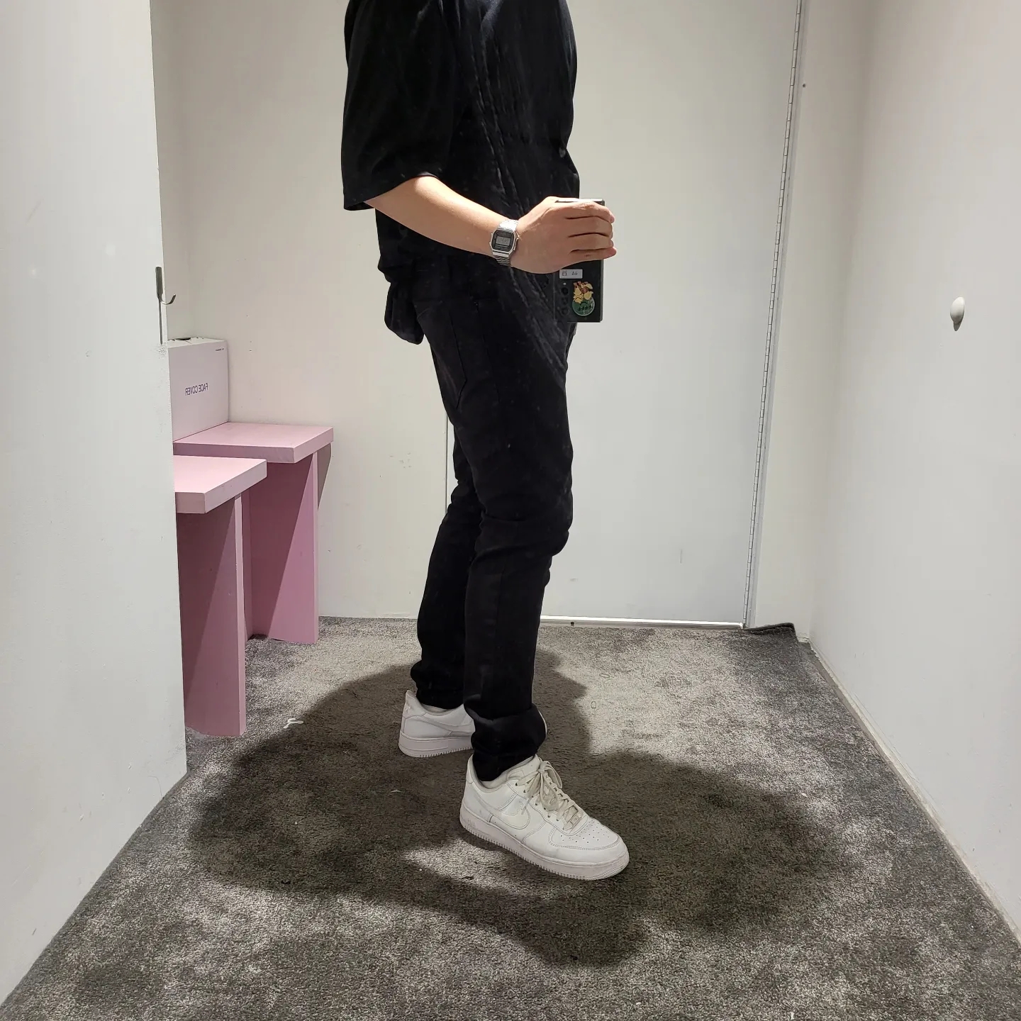 Nike Air Force 1 '07 Low White, Casio A-159WA-N1 착용 스타일