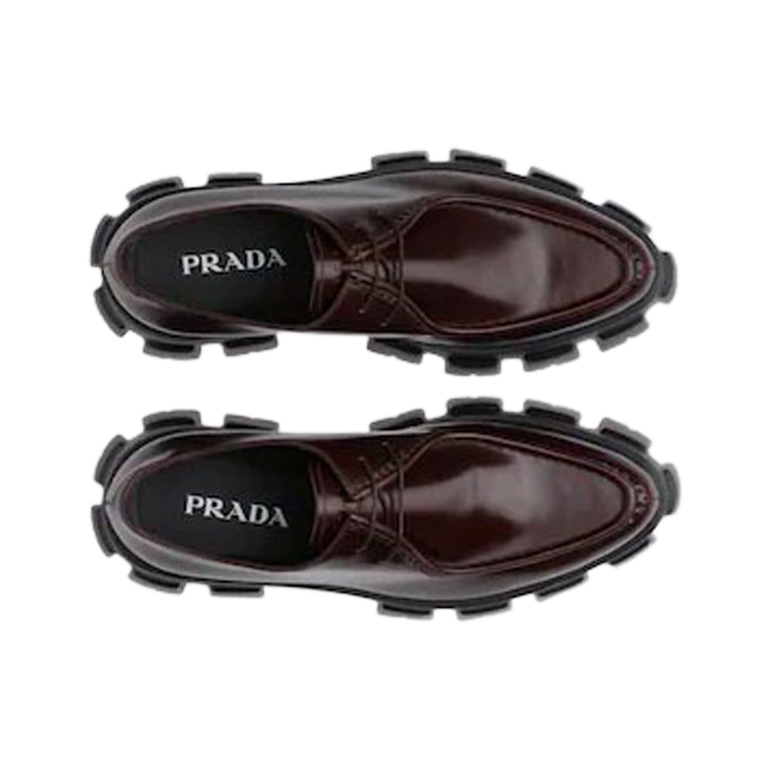 프라다 모놀리스 브러쉬드 레더 레이스업 슈즈 다크 브라운(Prada Monolith Brushed Leather Lace-Up Shoes Dark Brown) - 2