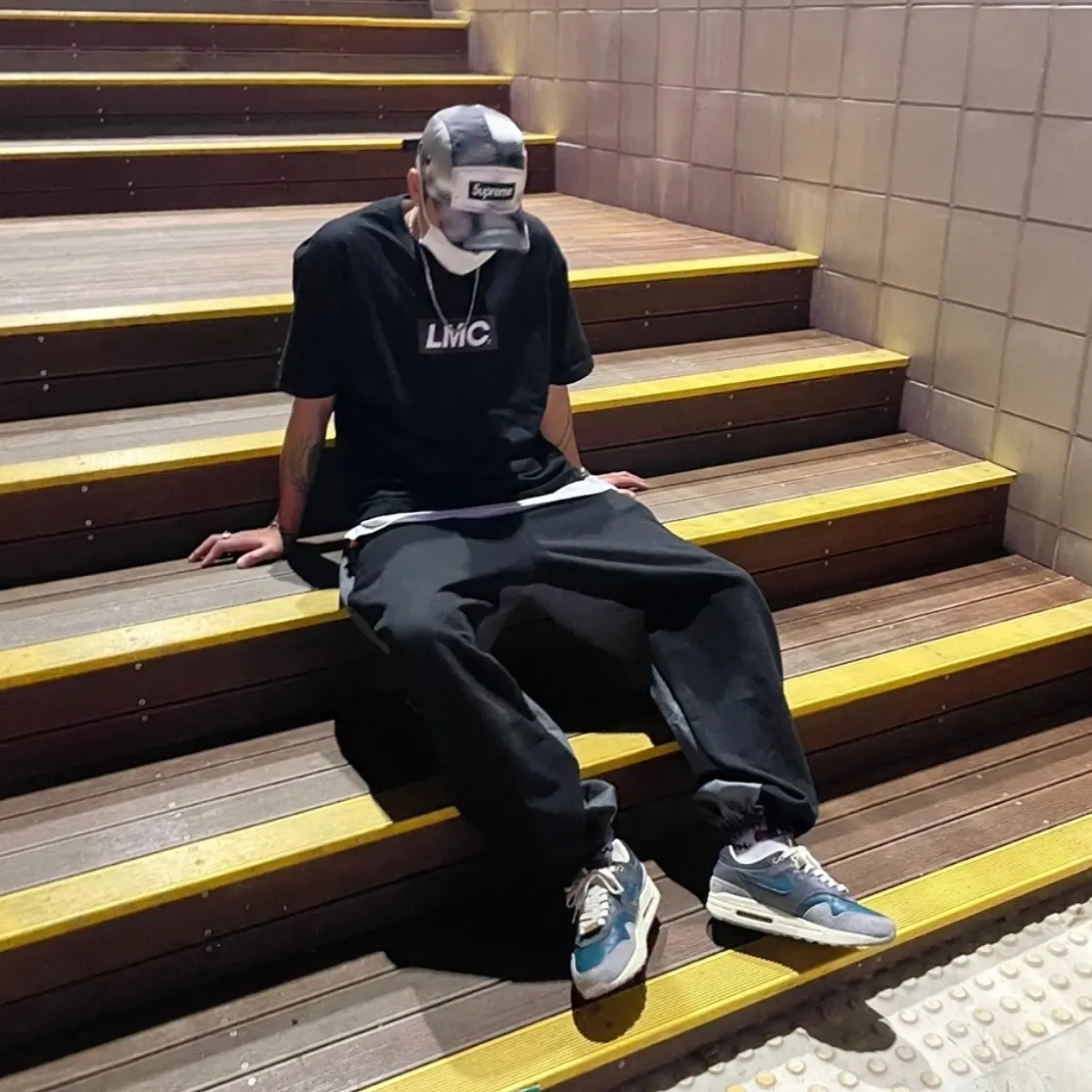 Supreme Washed Satin Camo Camp Cap Snow Camo - 21SS, Nike x Kasina Air Max 1 SP Won-Ang Particle Grey 착용 스타일 - 3