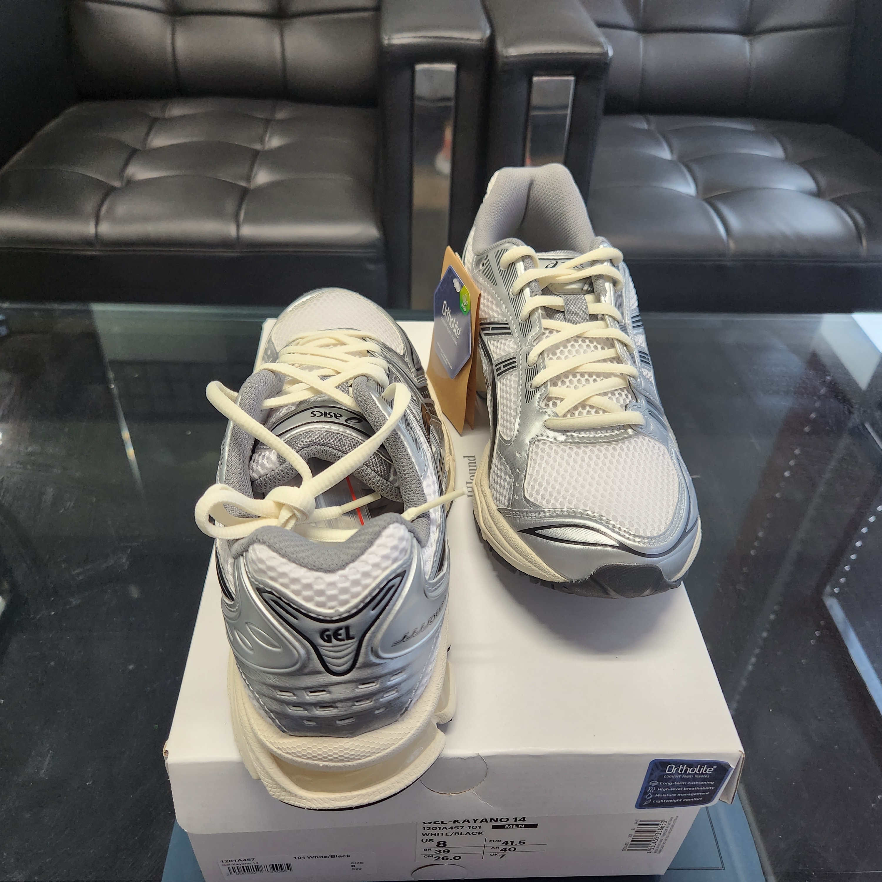 Asics x JJJJound Gel-Kayano 14 Silver Black 착용 스타일 - 4