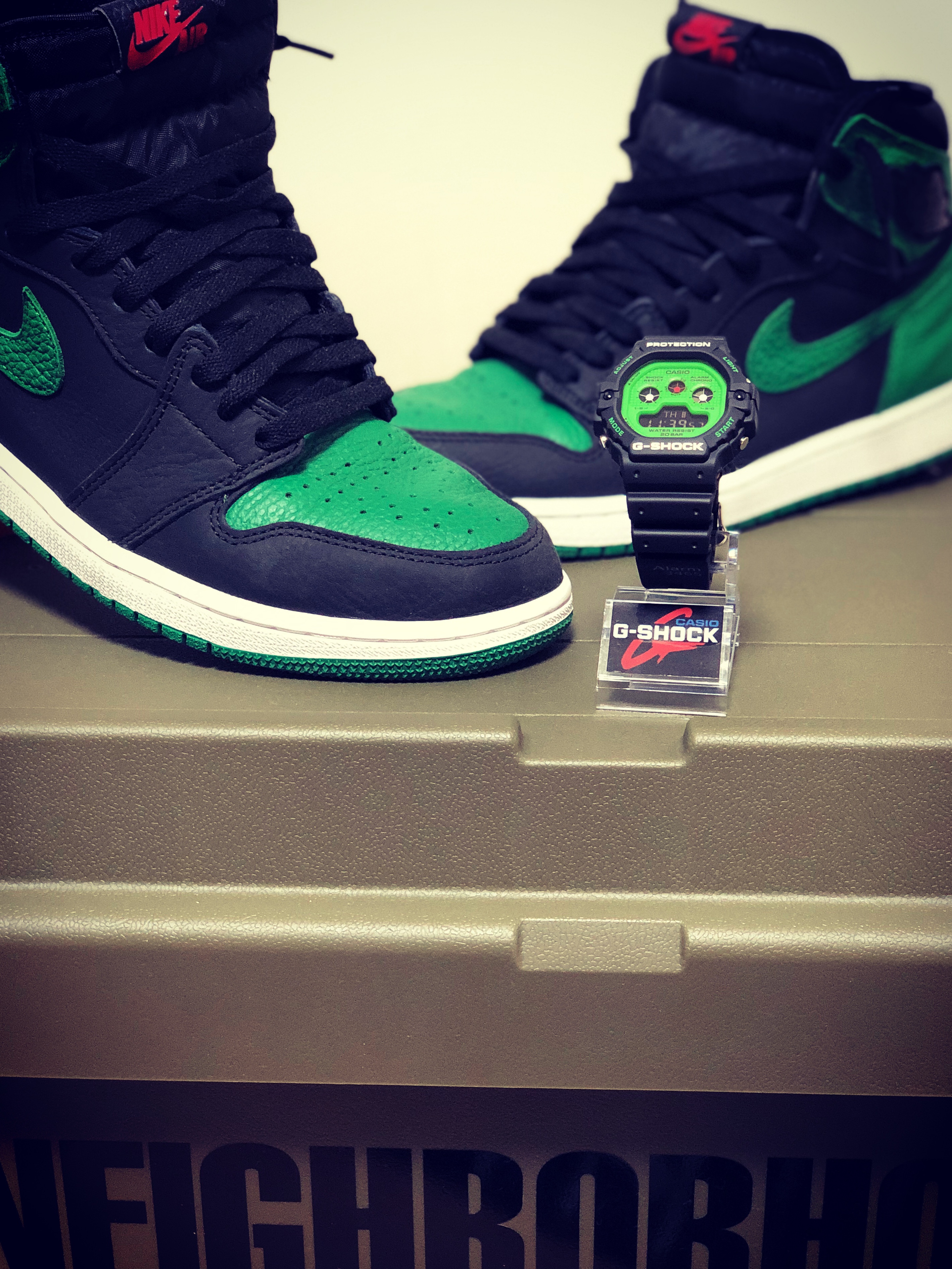 Jordan 1 Retro High OG Pine Green Black 착용 스타일