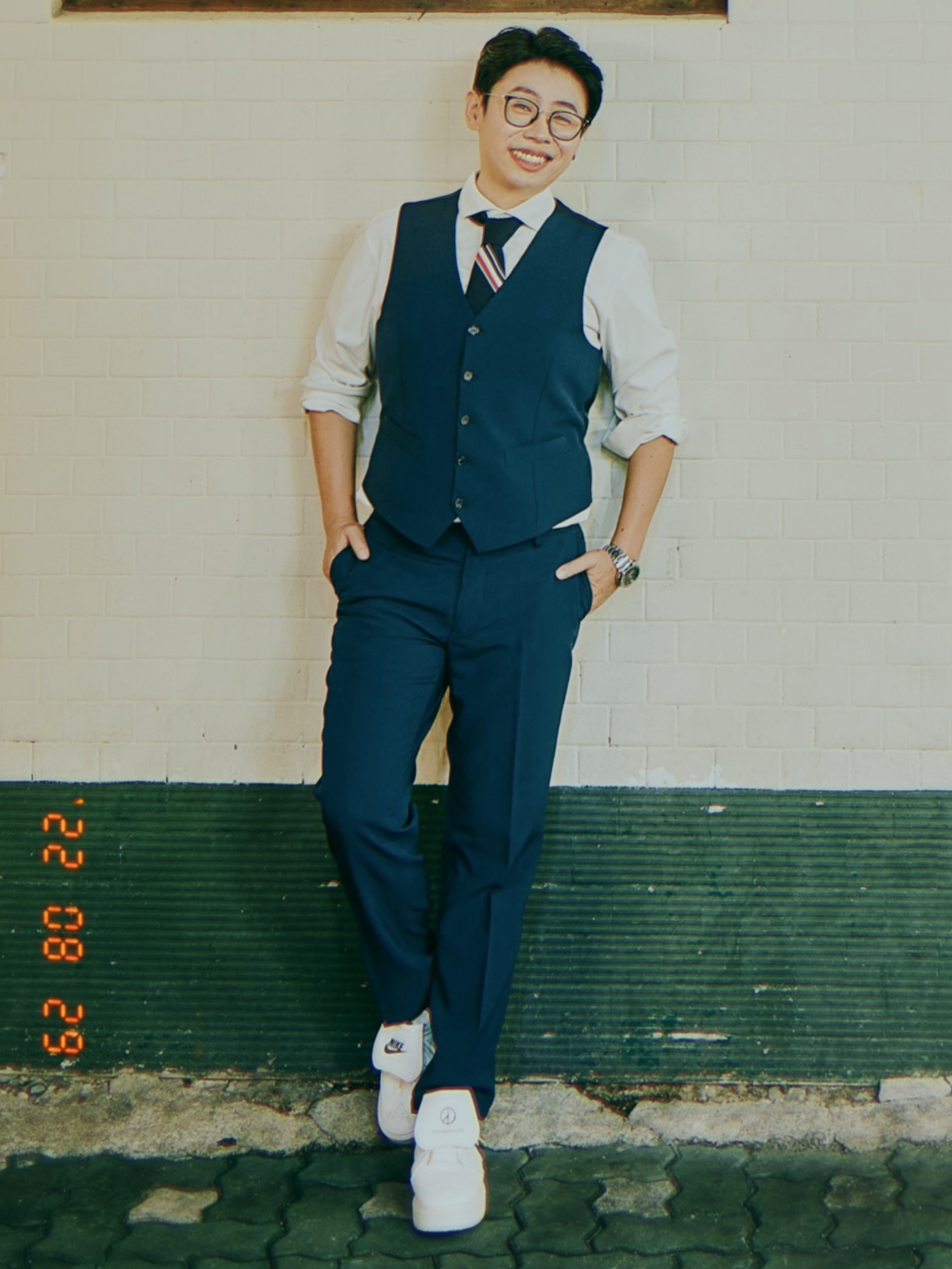Nike x Peaceminusone Kwondo1 White 착용 스타일