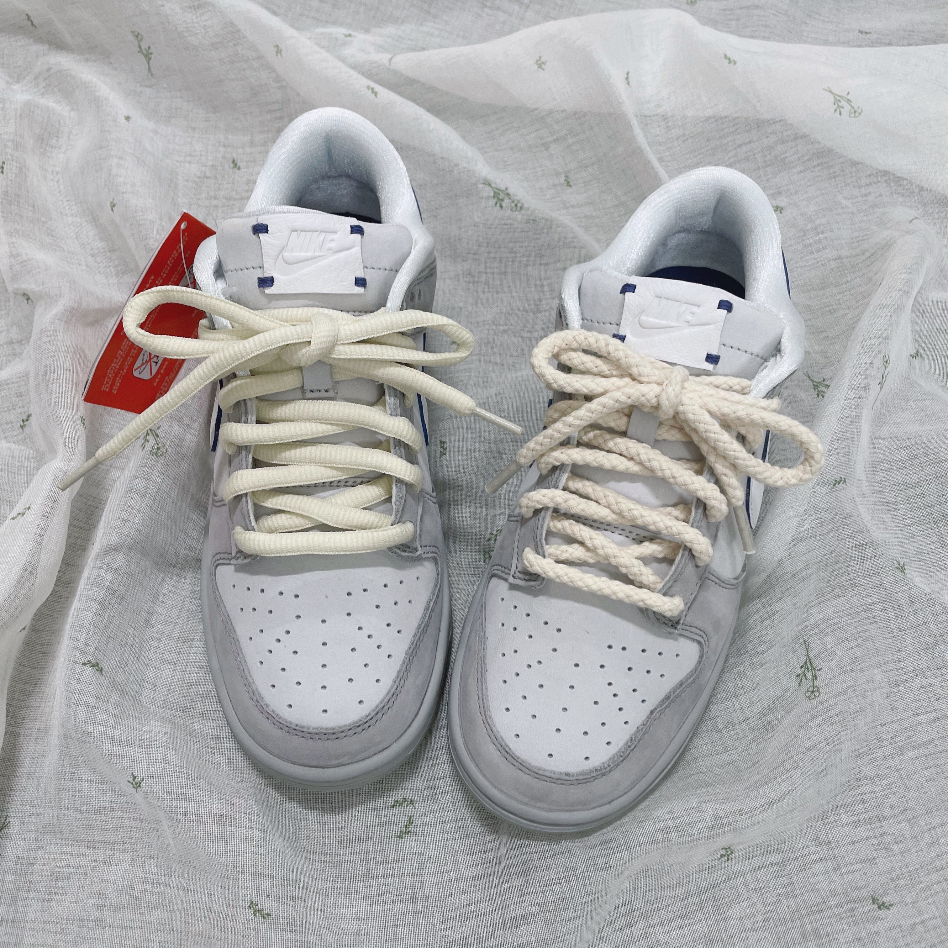 Nike Dunk Low Wolf Grey and Pure Platinum, (GS) Nike Dunk Low Wolf Grey 착용 스타일 - 1