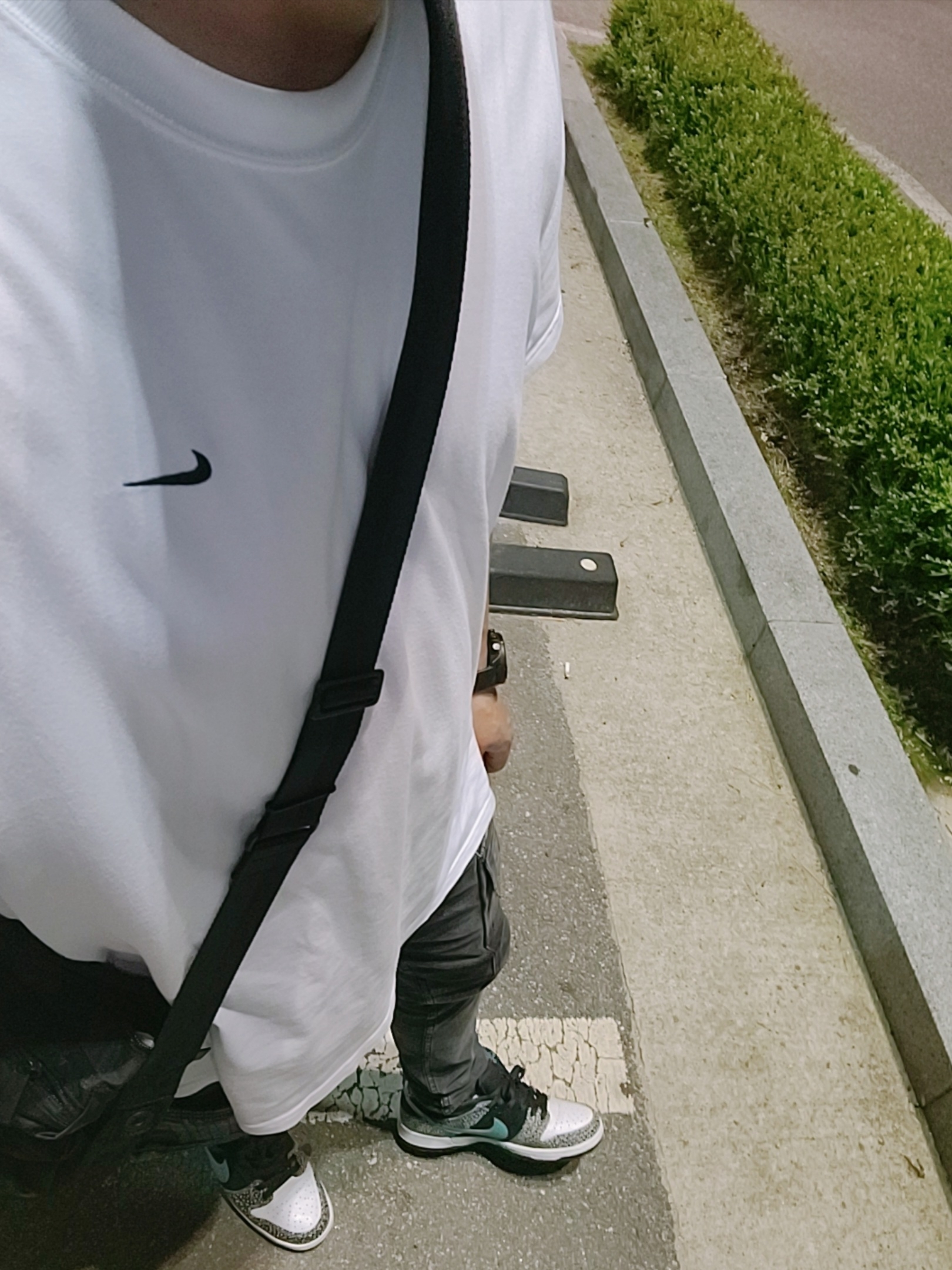 Nike NRG Solo Swoosh T-Shirt White - US/EU, Nike SB Dunk Low Pro Clear Jade 착용 스타일 - 2