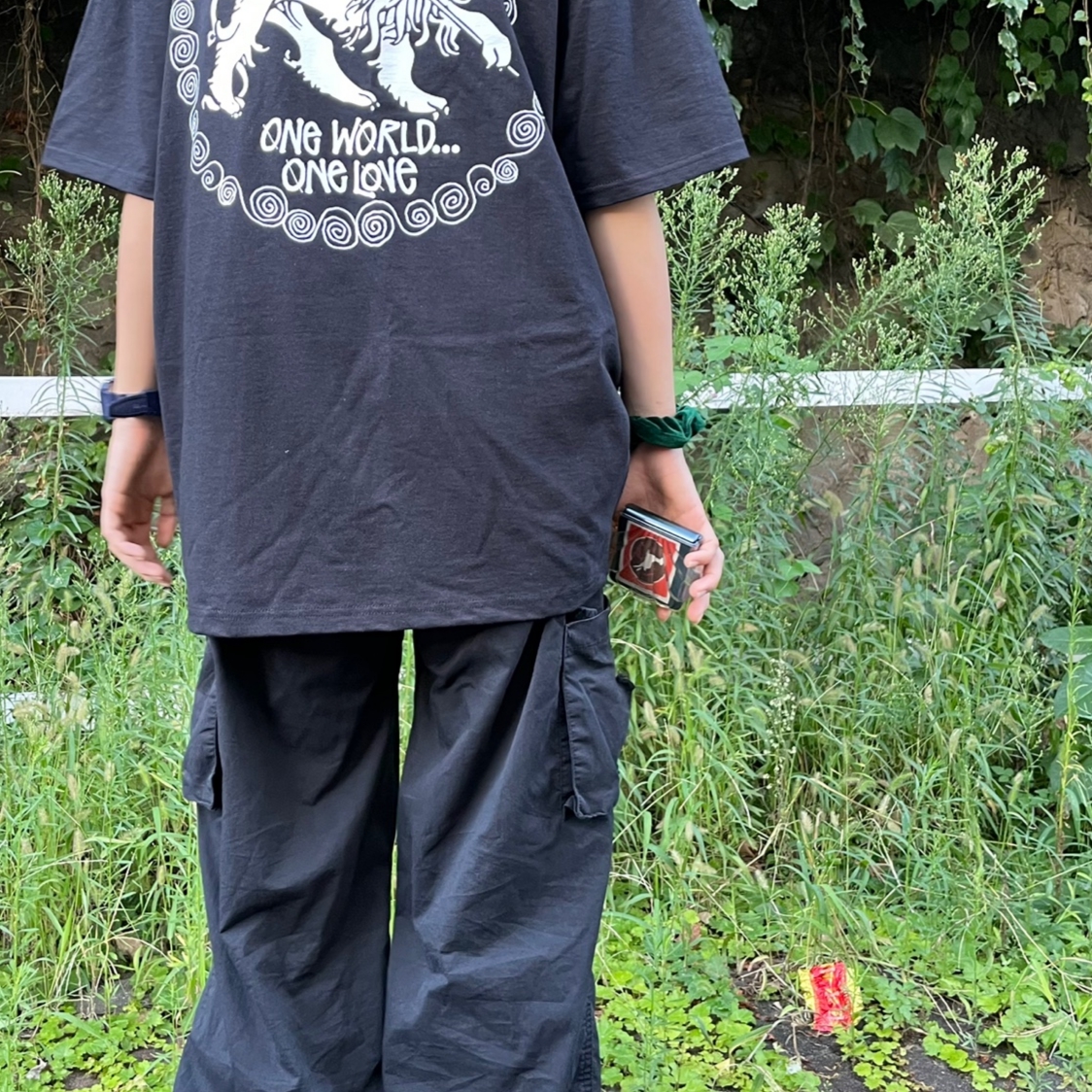 Stussy Ist Lion T-Shirt Black 착용 스타일 - 3
