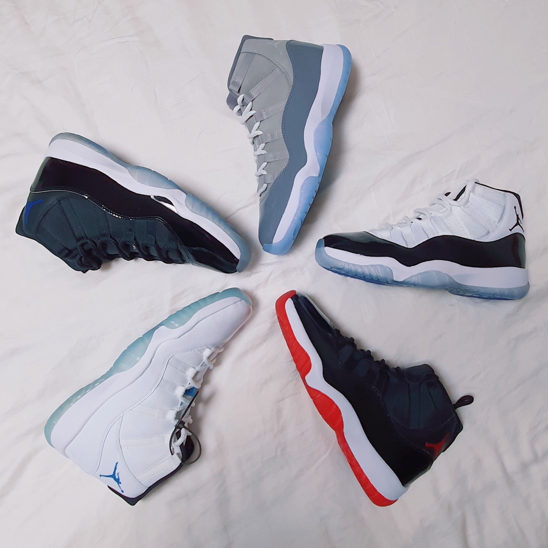 Jordan 11 Retro Cool Grey 2021, Jordan 11 Retro Concord 2018 착용 스타일