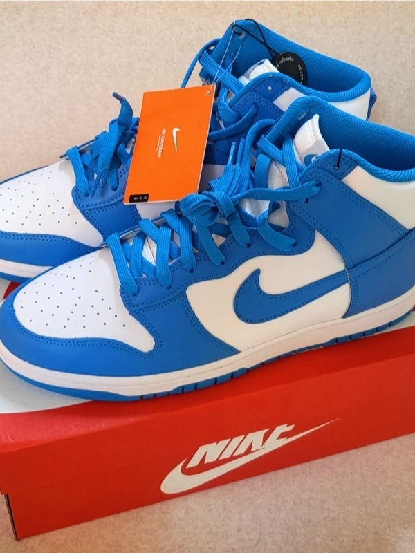 Nike Dunk High Retro Championship Blue 착용 스타일 - 2