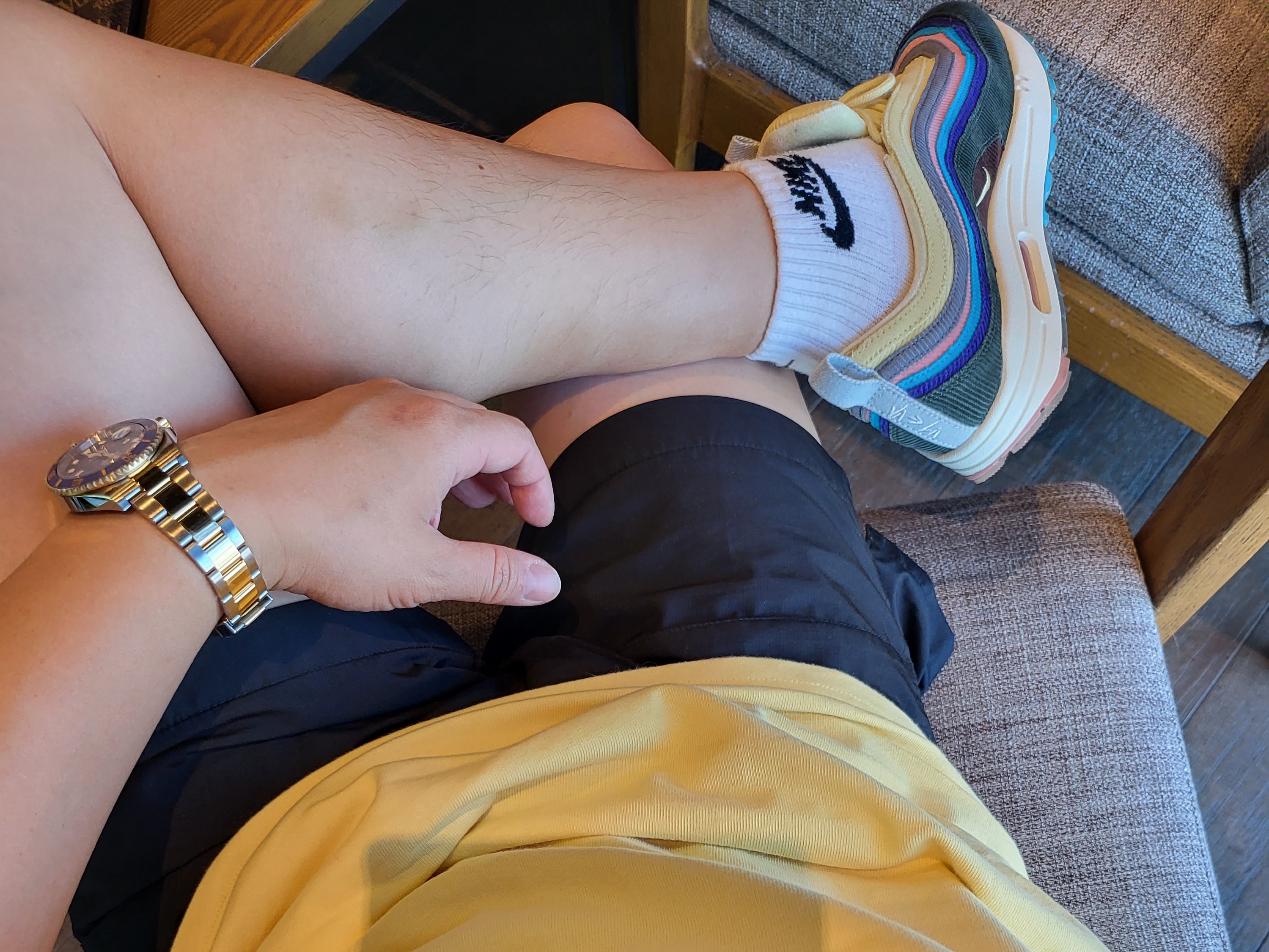 Nike x Sean Wotherspoon Air Max 1/97, Rolex Submariner Date 41mm 126613LB Royal Blue Oyster 착용 스타일