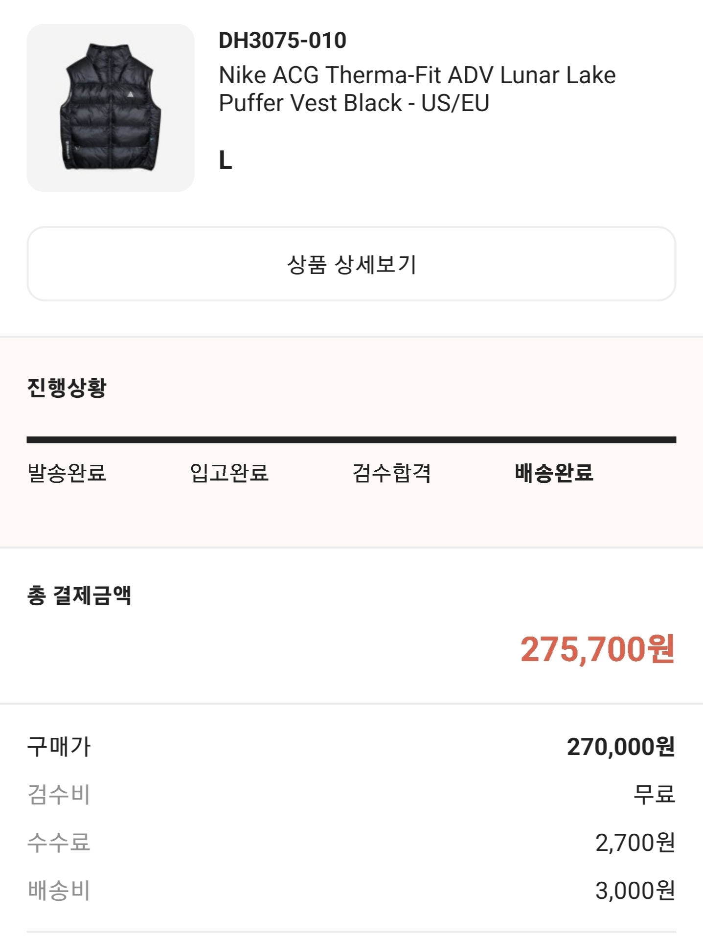 Nike ACG Therma-Fit ADV Lunar Lake Puffer Vest Black - US/EU 착용 스타일 - 1
