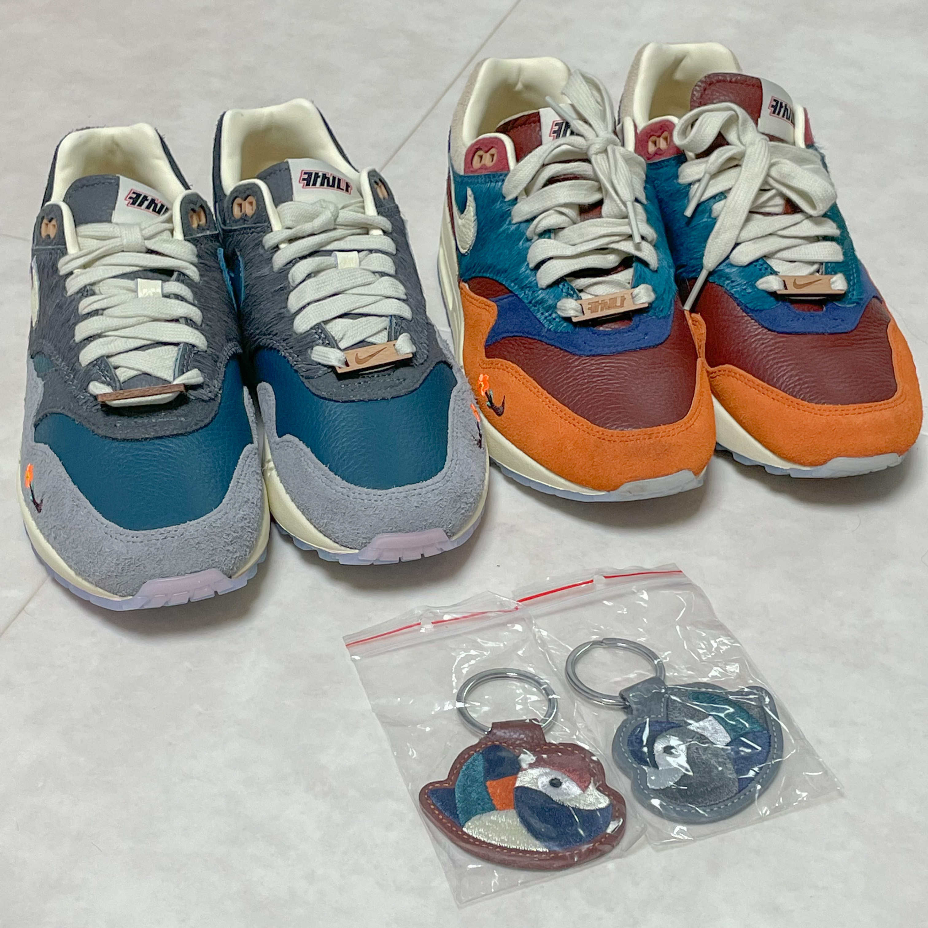 Nike x Kasina Air Max 1 SP Won-Ang Particle Grey, Nike x Kasina Air Max 1 SP Won-Ang Orange 착용 스타일 - 2
