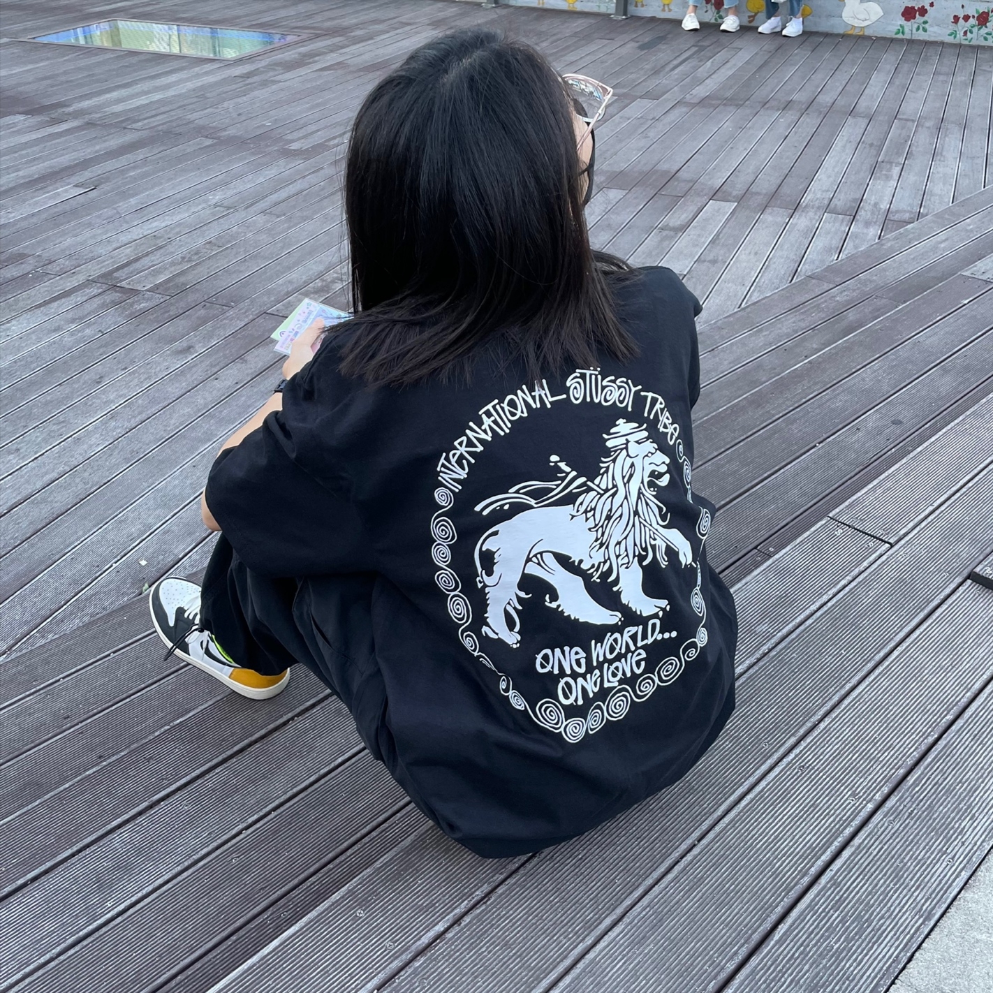 Stussy Ist Lion T-Shirt Black 착용 스타일 - 1