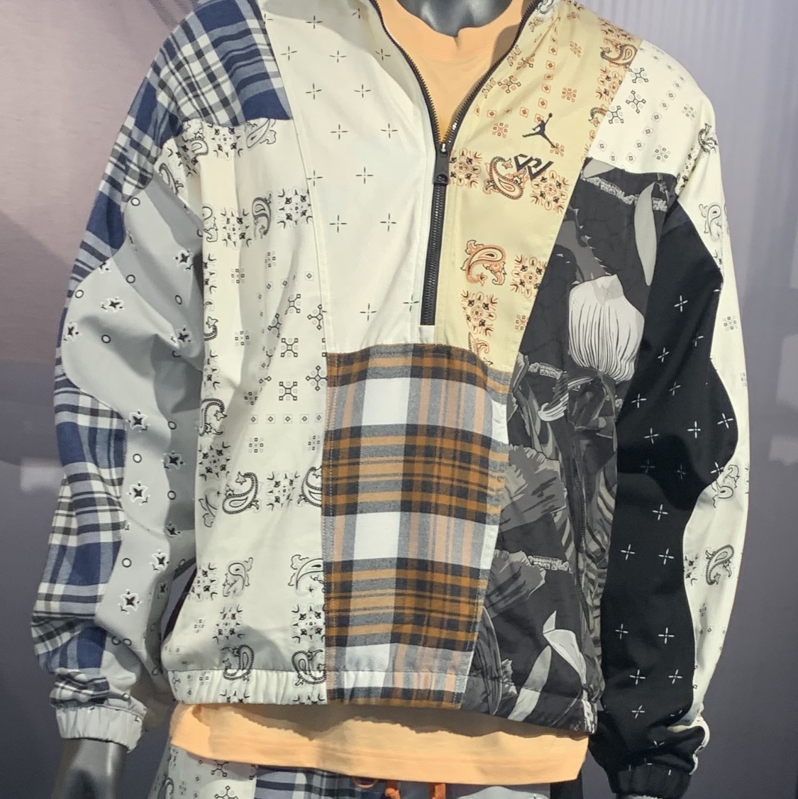 Jordan x Russell Westbrook Why Not Patchwork Half Zip Jacket - Asia, Jordan x Russell Westbrook Why not Patchwork Statement Shorts - Asia 착용 스타일
