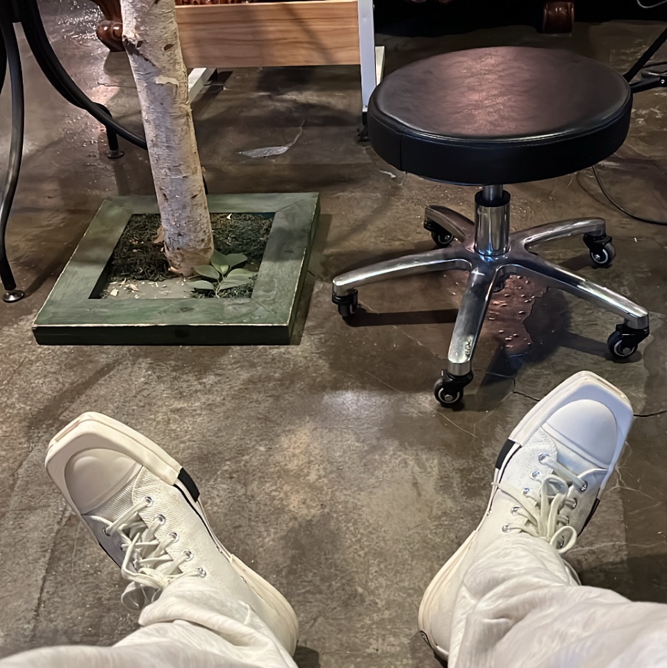 Converse x Drkshdw Turbodrk Chuck 70 Ox Lilly White 착용 스타일