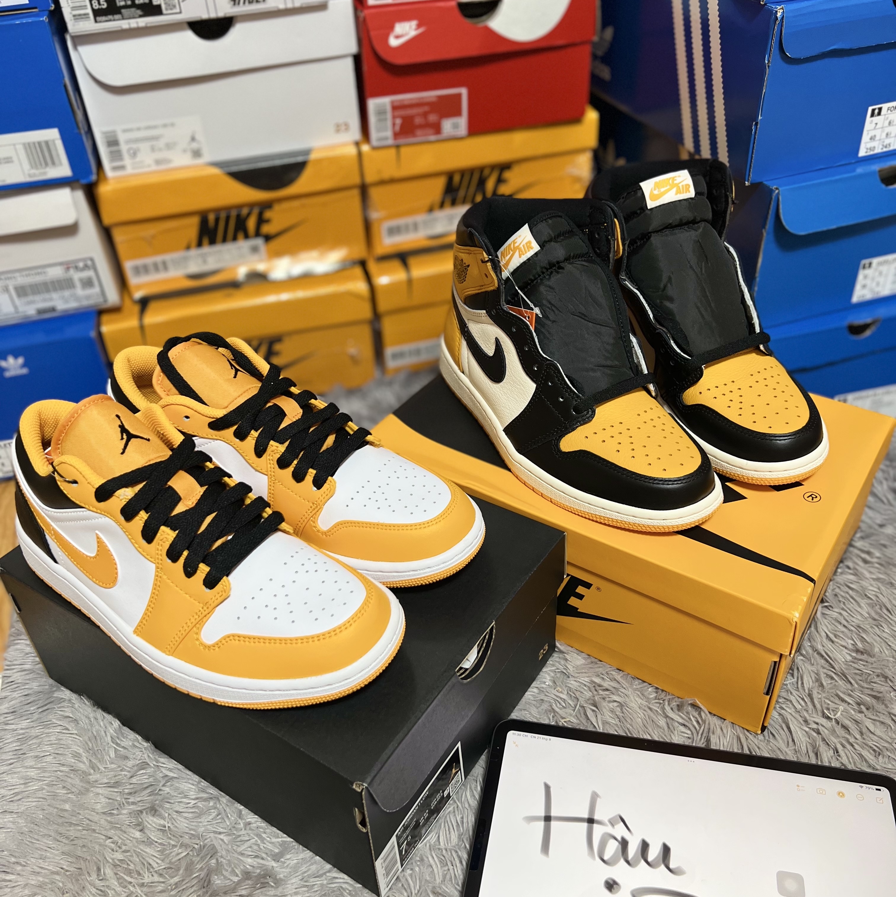 Jordan 1 Retro High OG Taxi, (GS) Jordan 1 Retro High OG Taxi 착용 스타일 - 4