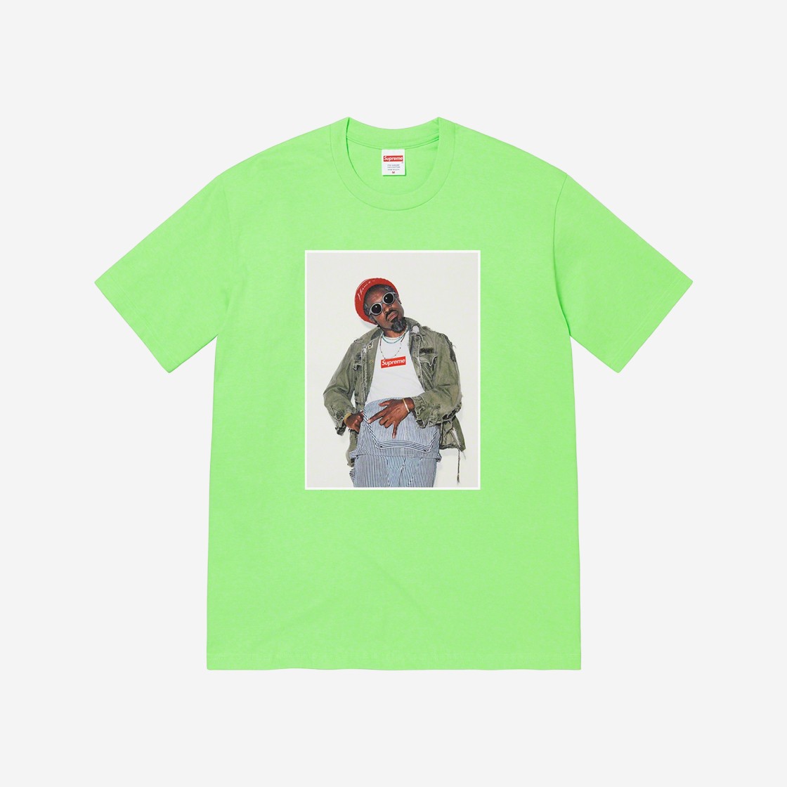 Supreme Andre 3000 T-Shirt Lime - 22FW 상세 이미지 1