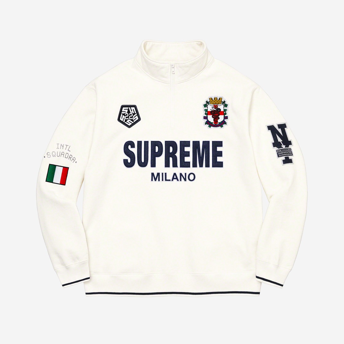 Supreme Milano Half Zip Pullover White - 22FW 상세 이미지 1