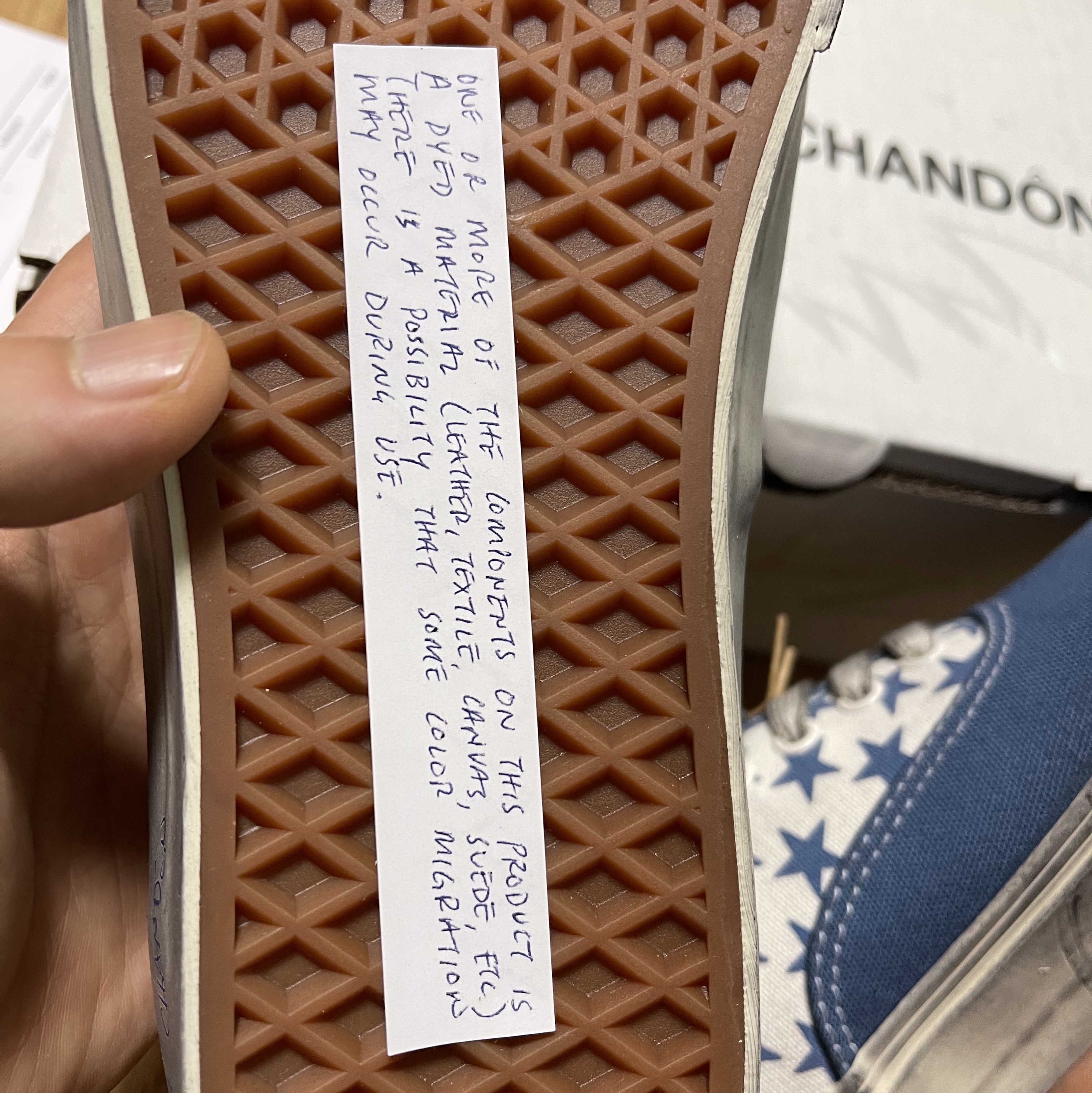 Vans Vault x Bianca Chandon Authentic LX Stressed Navy White 착용 스타일 - 4