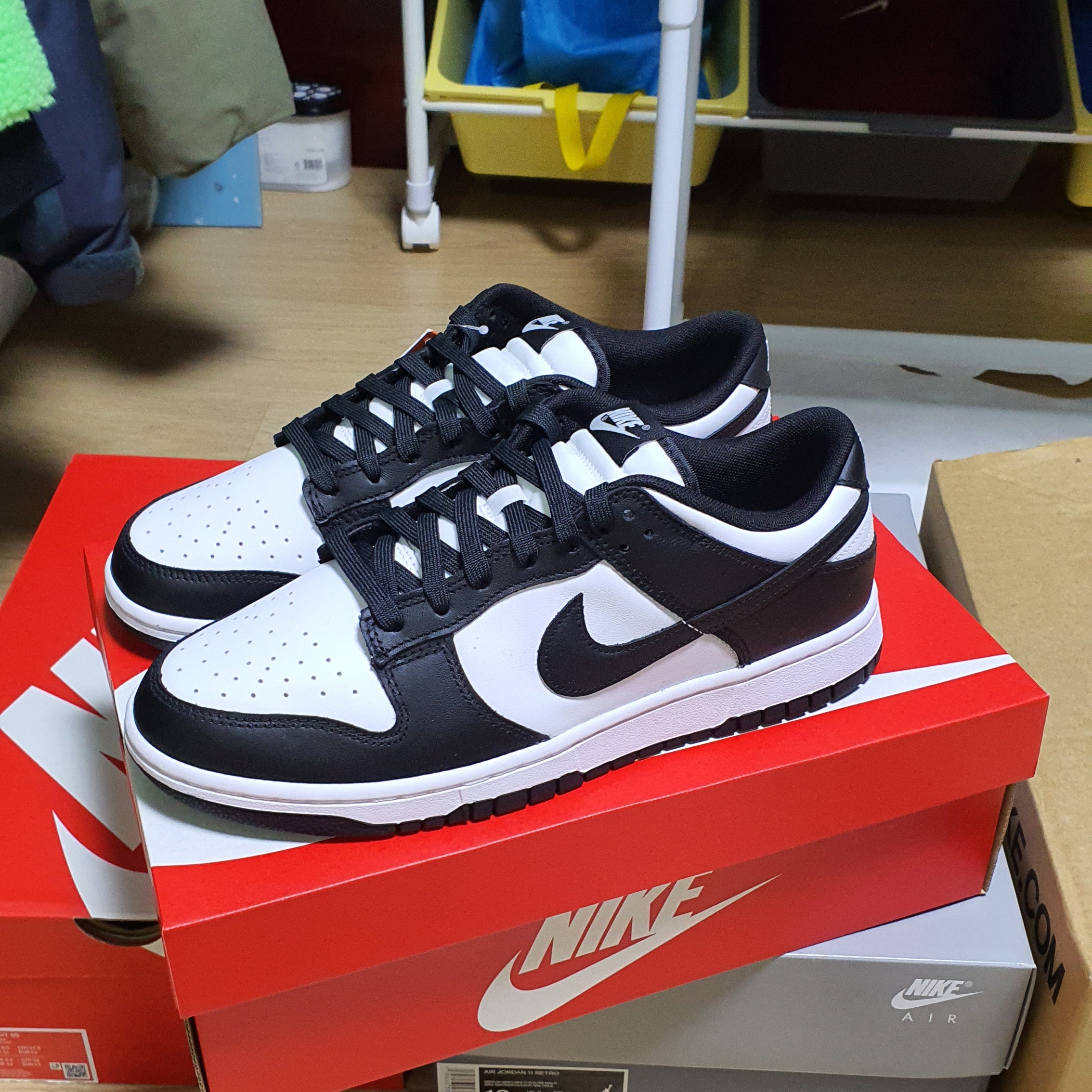 Nike Dunk Low Retro Black 착용 스타일 - 3