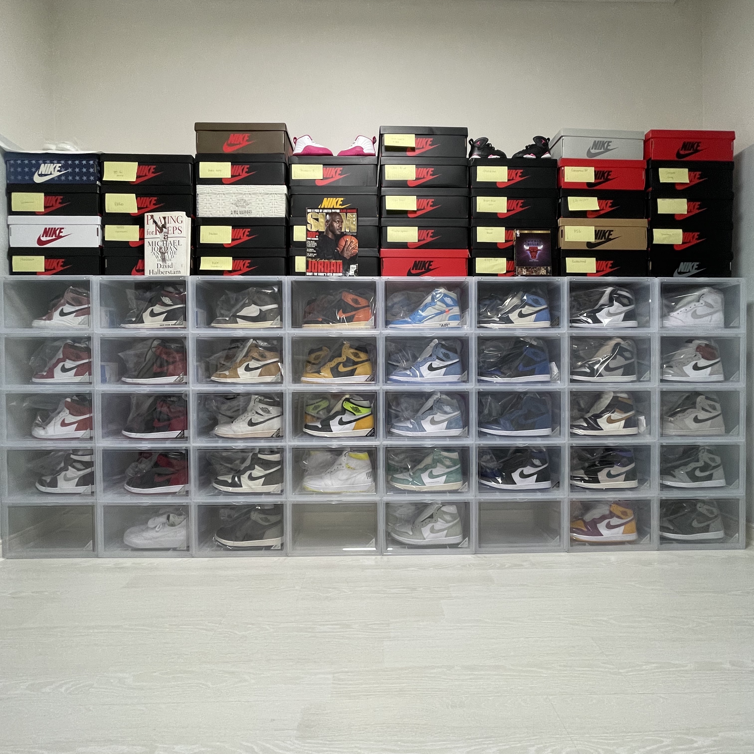 Jordan 1 x Trophy Room Retro High OG SP Chicago, Jordan 1 Retro High Not for Resale Varsity Red 착용 스타일
