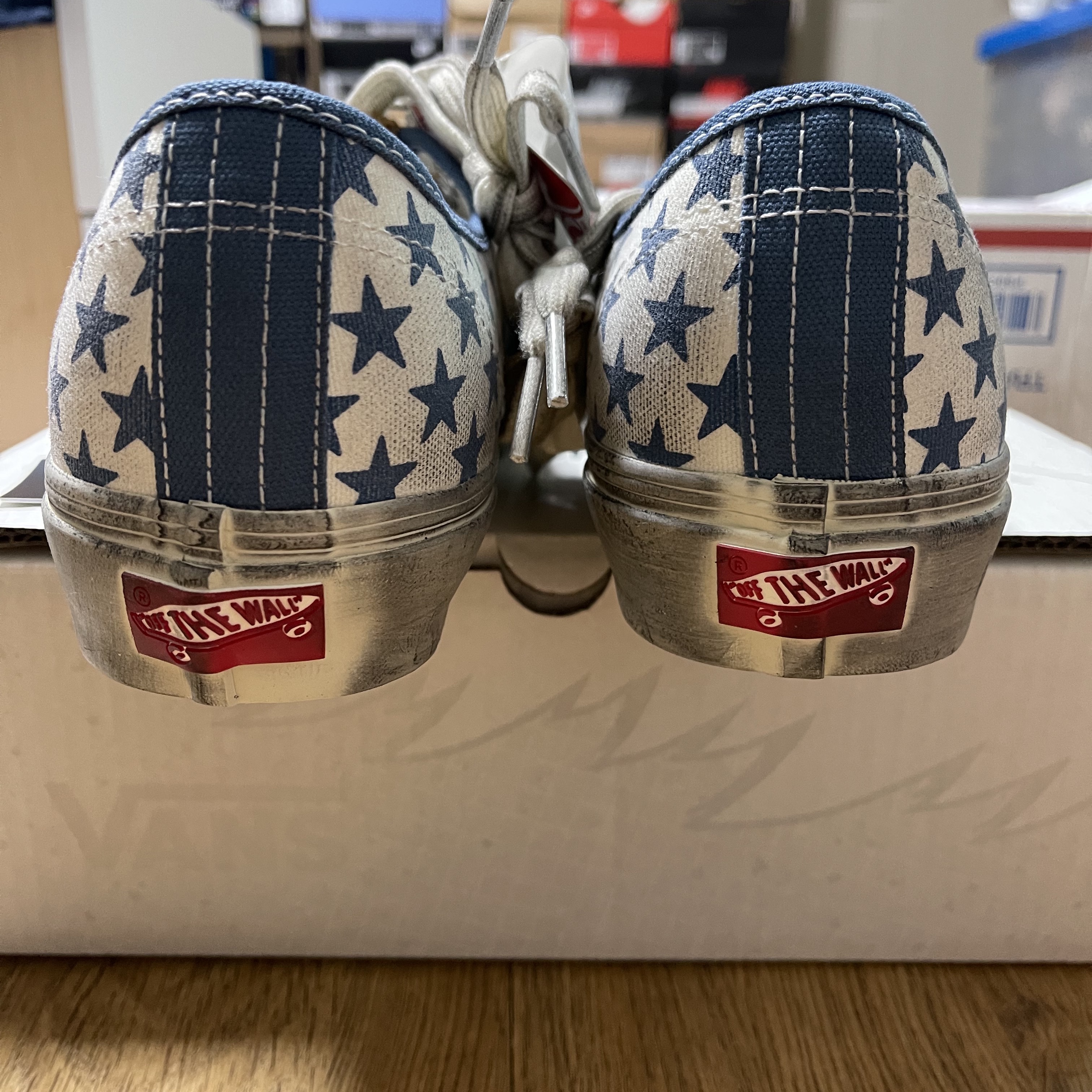 Vans Vault x Bianca Chandon Authentic LX Stressed Navy White 착용 스타일 - 5