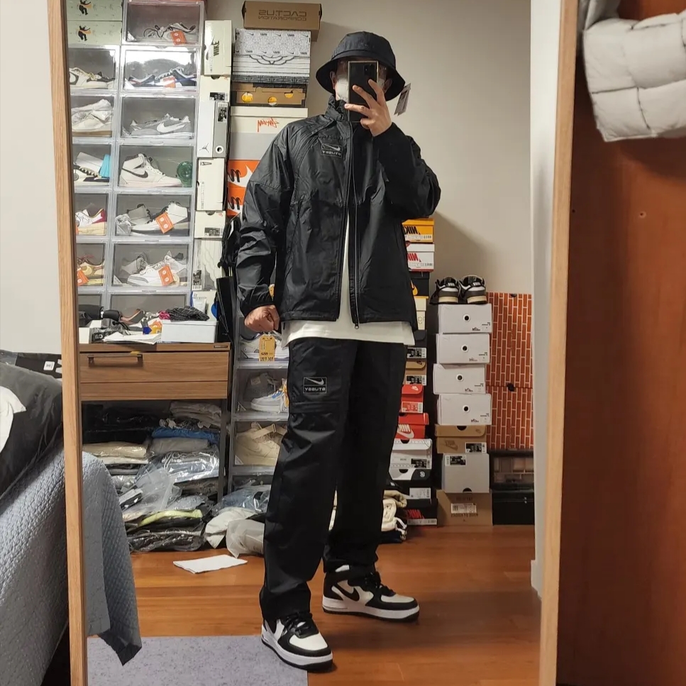 Nike x Stussy NRG FL Storm-Fit Jacket Black (DO5304-010), Nike x Stussy NRG FL Storm-Fit Pants Black (DO7170-010) ์ฐฉ์ฉ ์คํ์ผ