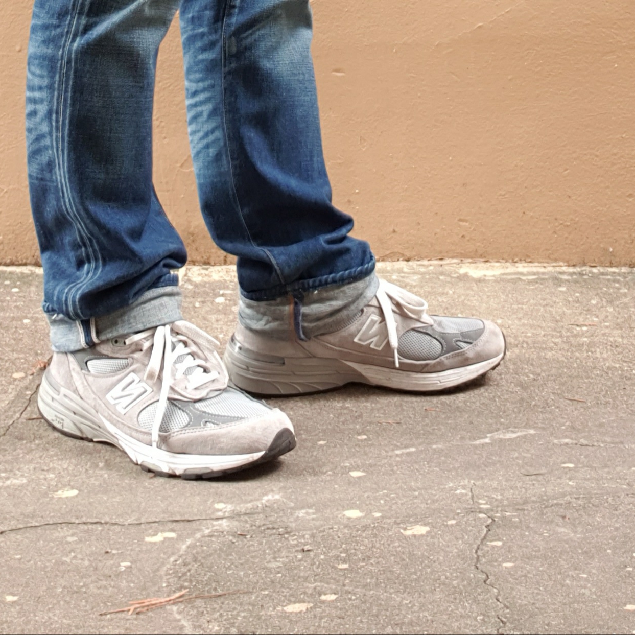 New Balance 993 Made in USA Grey - D Standard 착용 스타일