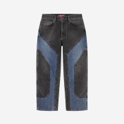 Supreme 2-Tone Paneled Jean Black - 22FW