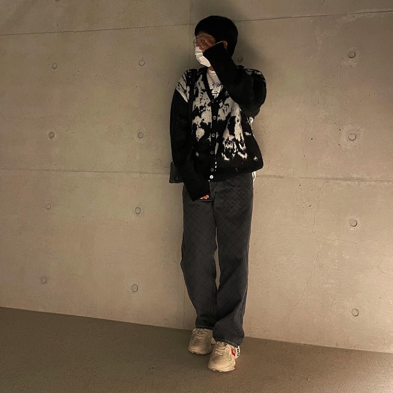 Gucci Rhyton Leather Sneakers Mouth 착용 스타일